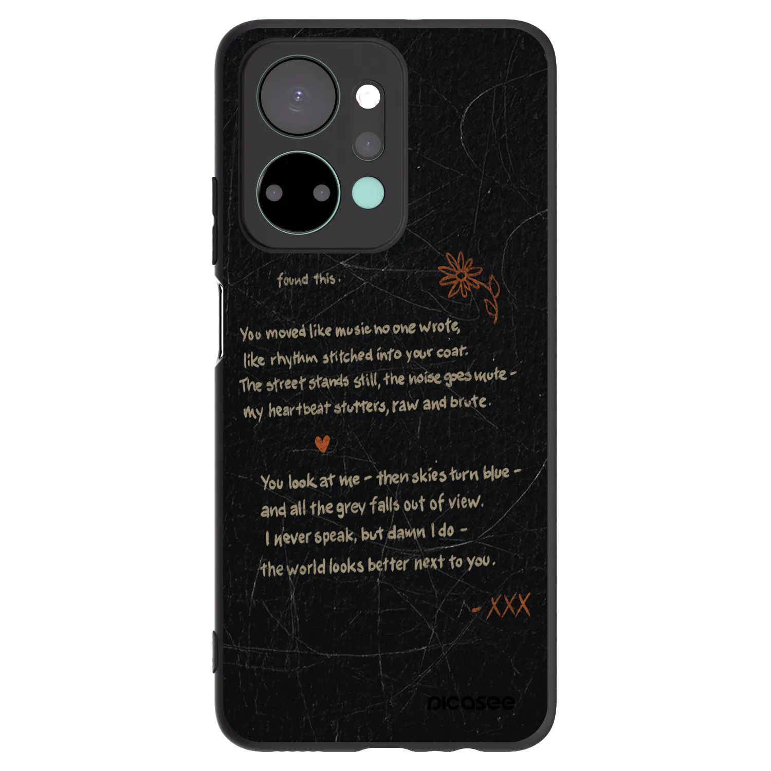 Picasee fekete szilikon tok az alábbi mobiltelefonokra Honor X7a - POET