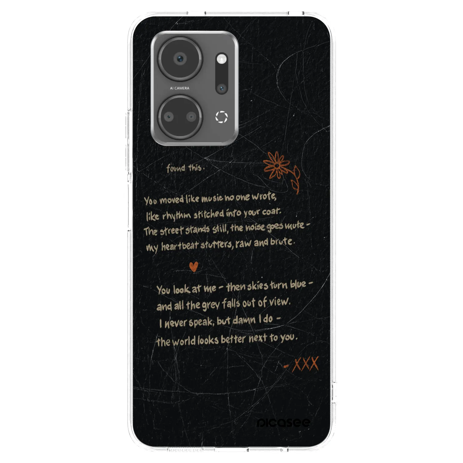 Picasee átlátszó szilikon tok az alábbi mobiltelefonokra Honor X7a - POET