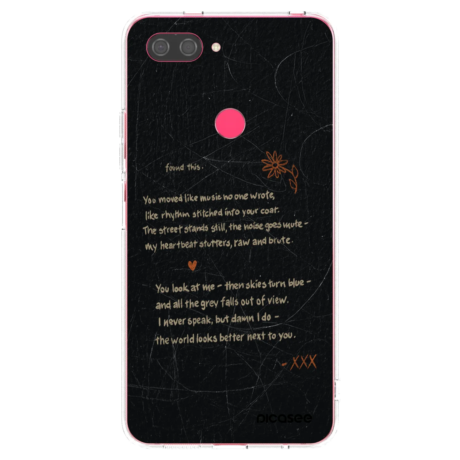 Picasee átlátszó szilikon tok az alábbi mobiltelefonokra Xiaomi Mi 8 Lite - POET