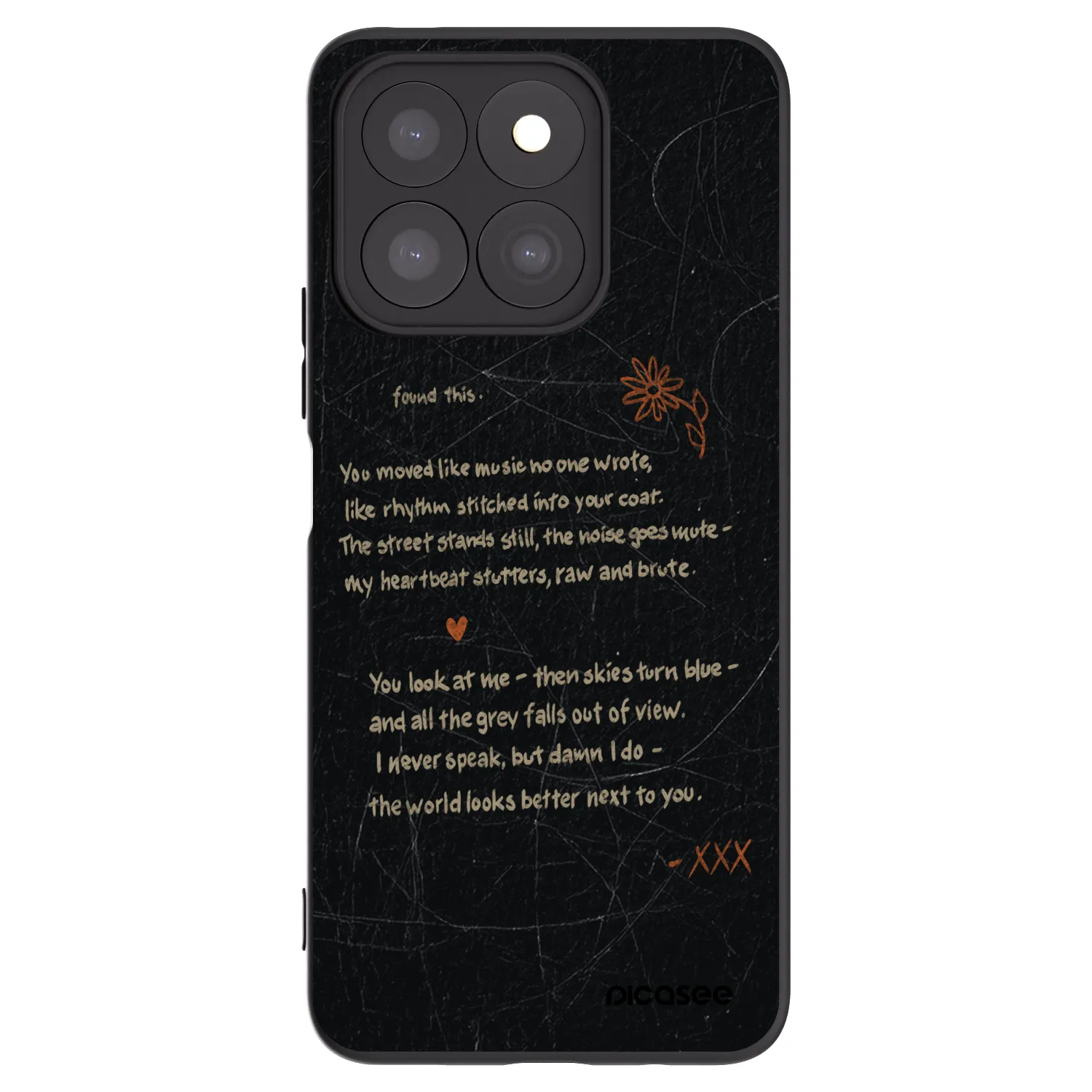 Picasee fekete szilikon tok az alábbi mobiltelefonokra Honor X8b - POET
