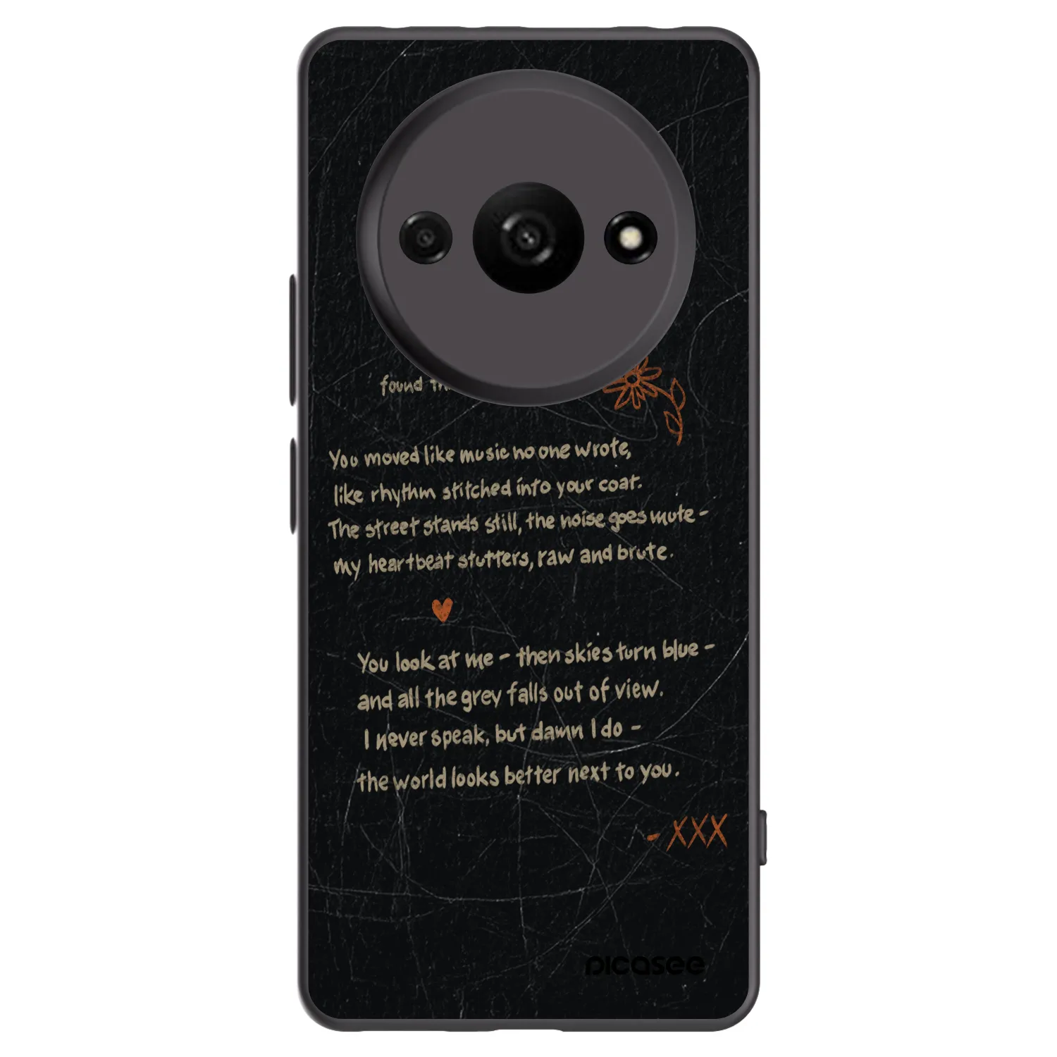 Picasee fekete szilikon tok az alábbi mobiltelefonokra Xiaomi Redmi A3 - POET