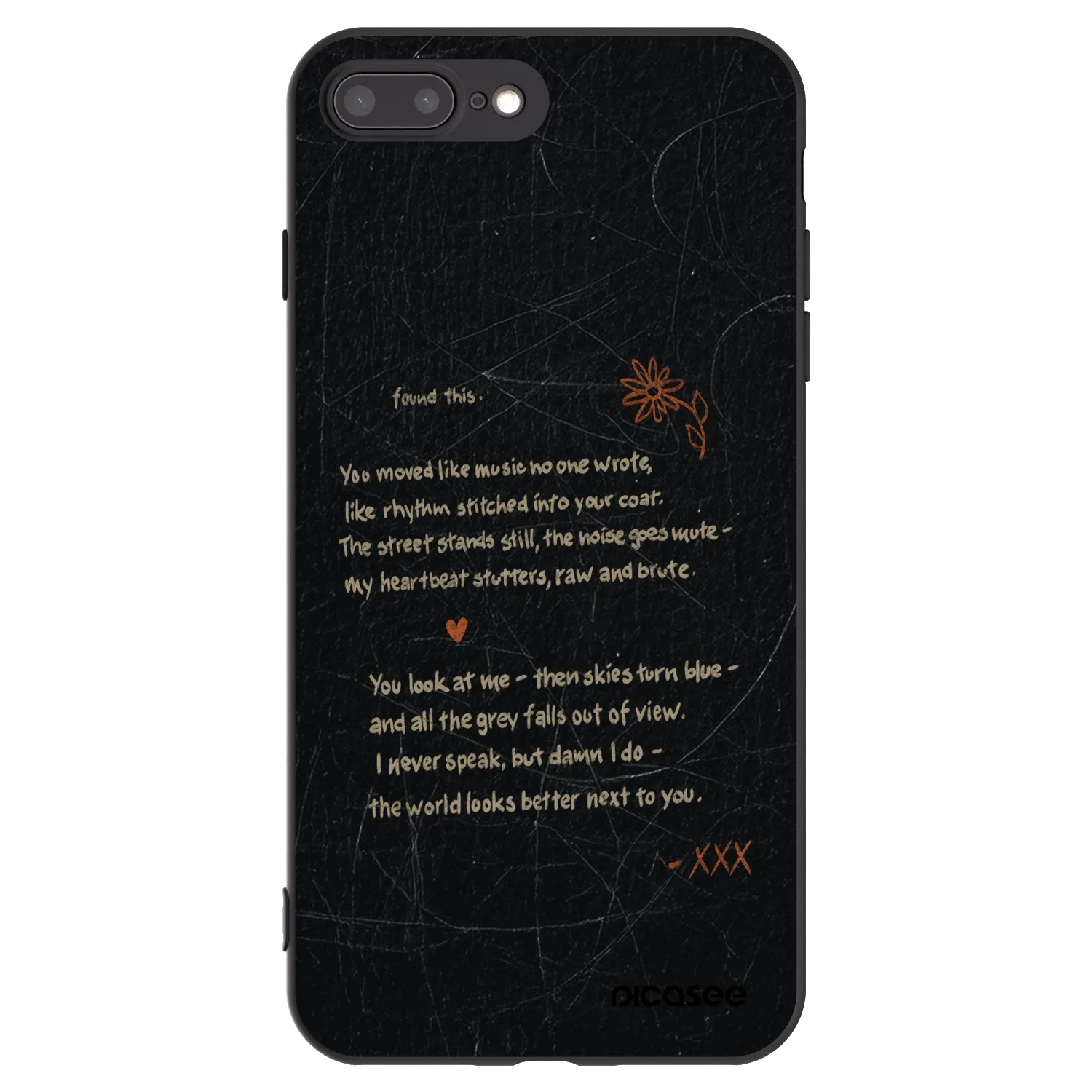 Picasee fekete szilikon tok az alábbi mobiltelefonokra Apple iPhone 7 Plus - POET