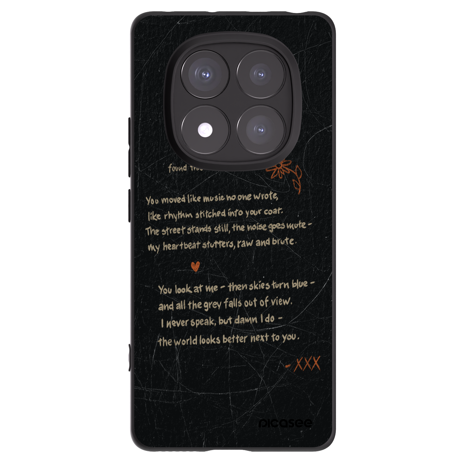 Picasee fekete szilikon tok az alábbi mobiltelefonokra Xiaomi Redmi Note 14 Pro 5G - POET