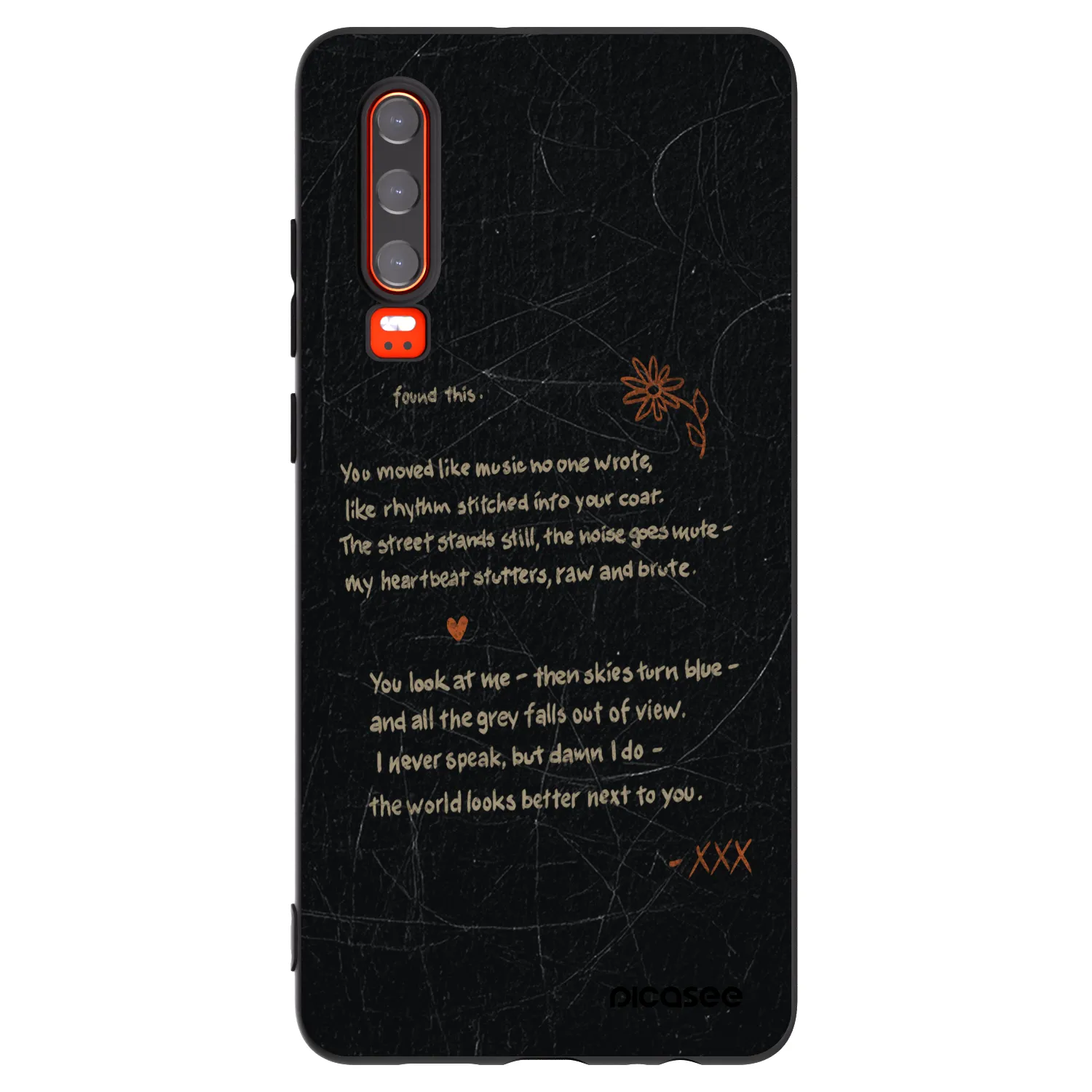 Picasee fekete szilikon tok az alábbi mobiltelefonokra Huawei P30 - POET