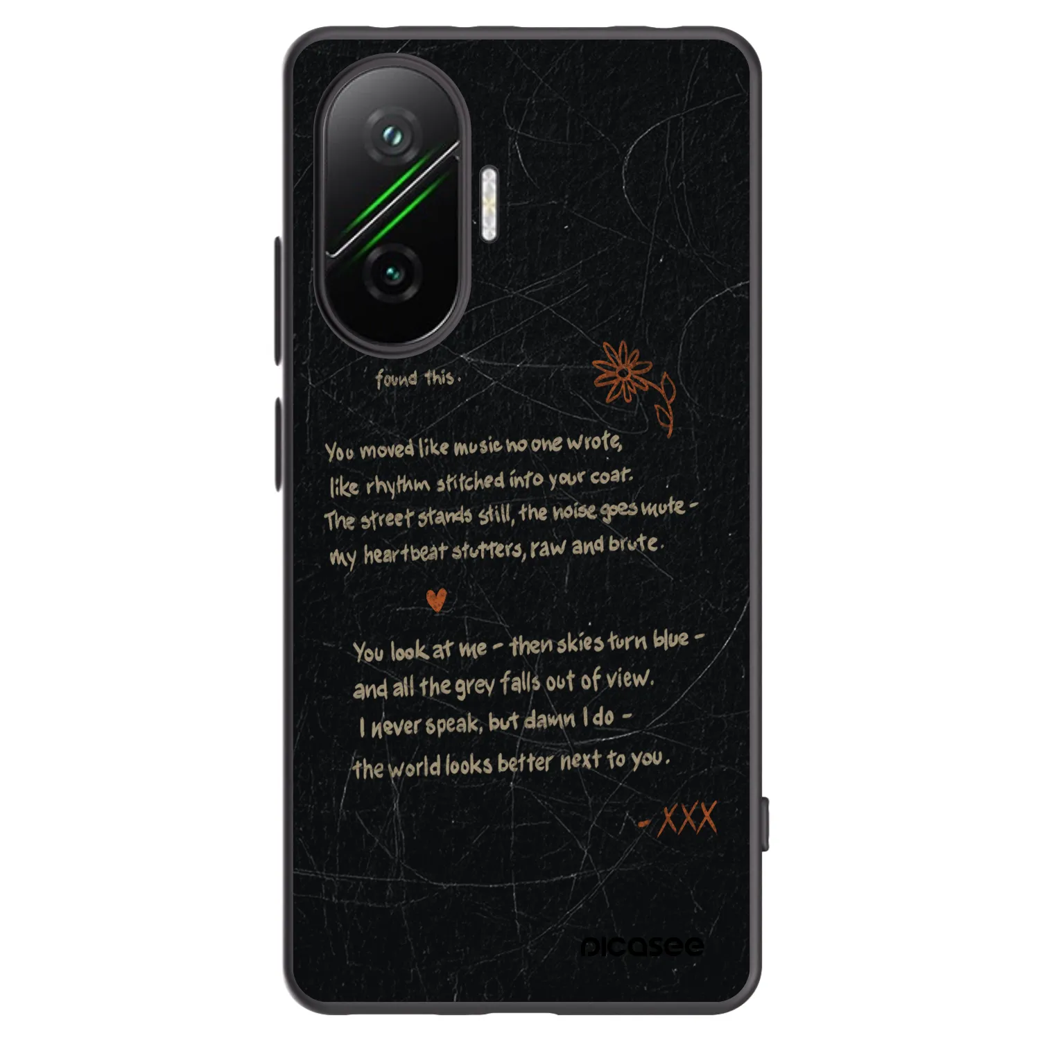 Picasee fekete szilikon tok az alábbi mobiltelefonokra Xiaomi Poco F7 Pro 5G - POET