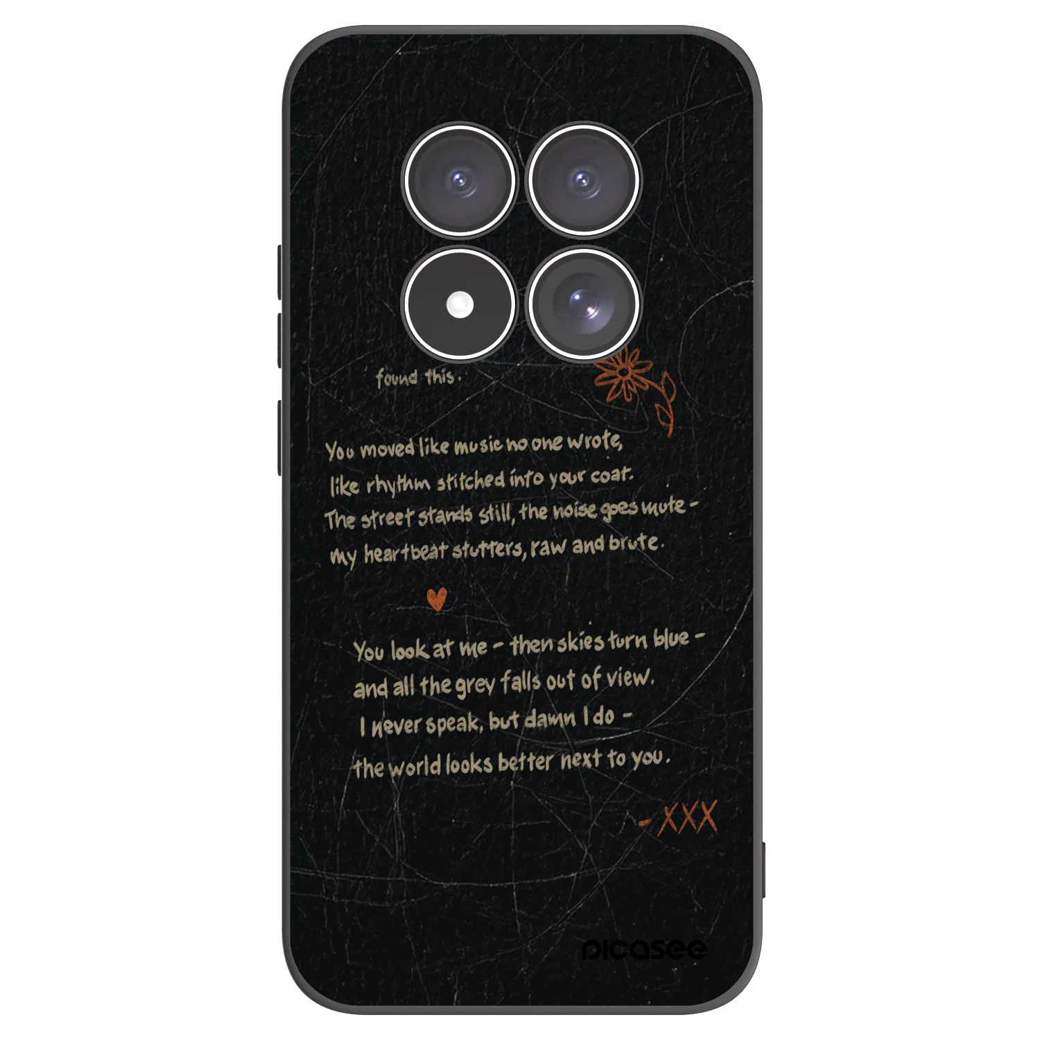 Picasee fekete szilikon tok az alábbi mobiltelefonokra Xiaomi Redmi Note 15 Pro 5G - POET