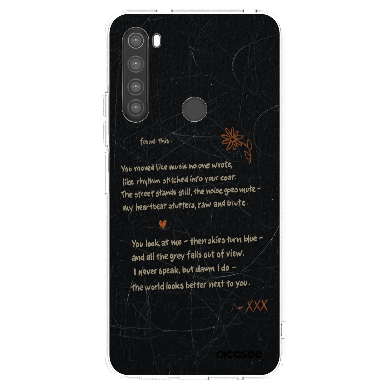 Picasee átlátszó szilikon tok az alábbi mobiltelefonokra Xiaomi Redmi Note 8 - POET