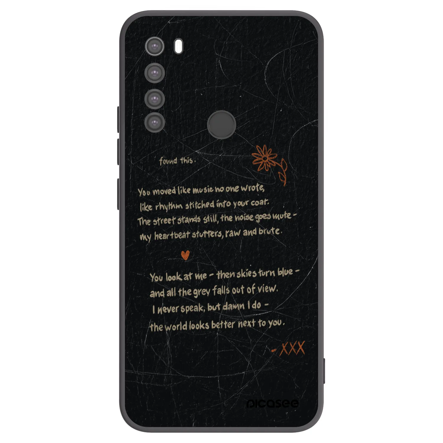 Picasee fekete szilikon tok az alábbi mobiltelefonokra Xiaomi Redmi Note 8 - POET