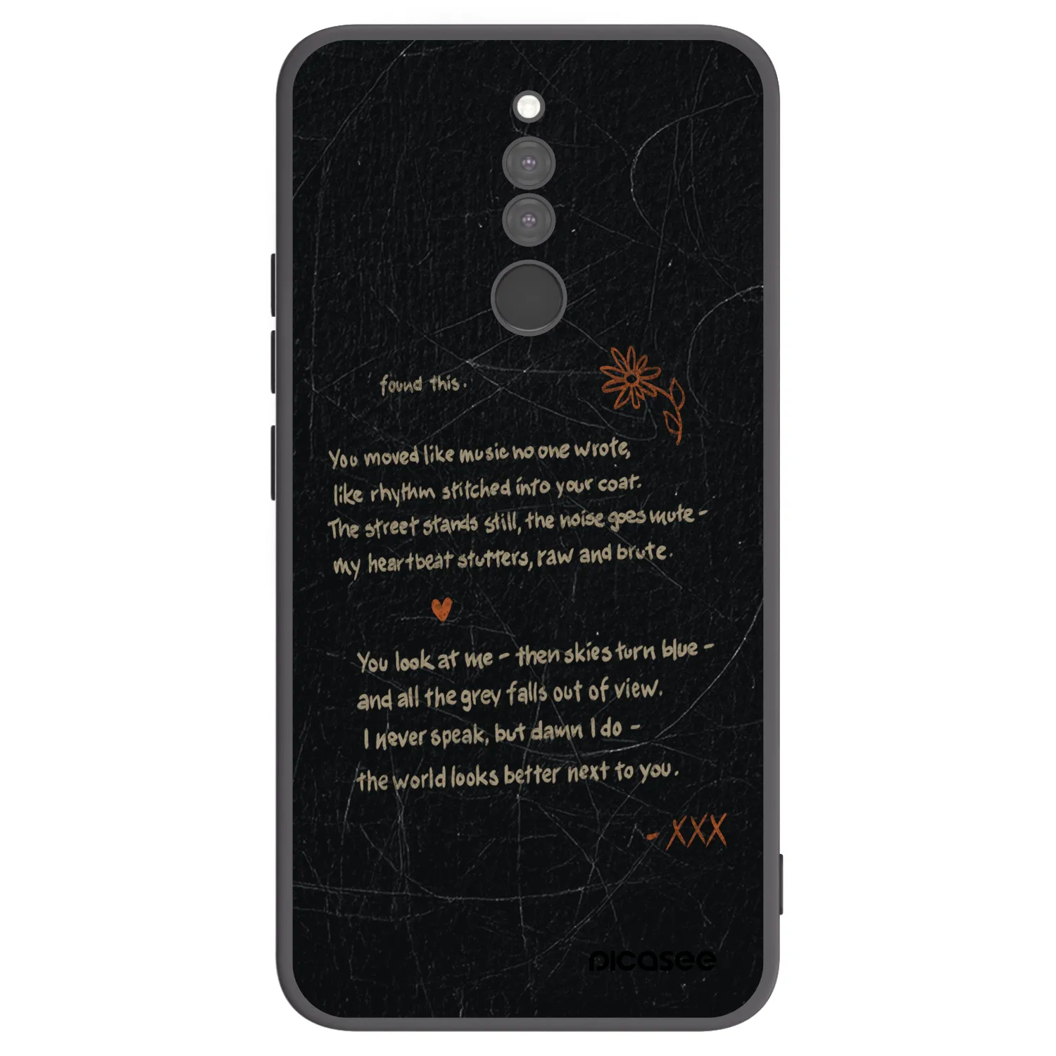 Picasee fekete szilikon tok az alábbi mobiltelefonokra Xiaomi Redmi 8 - POET