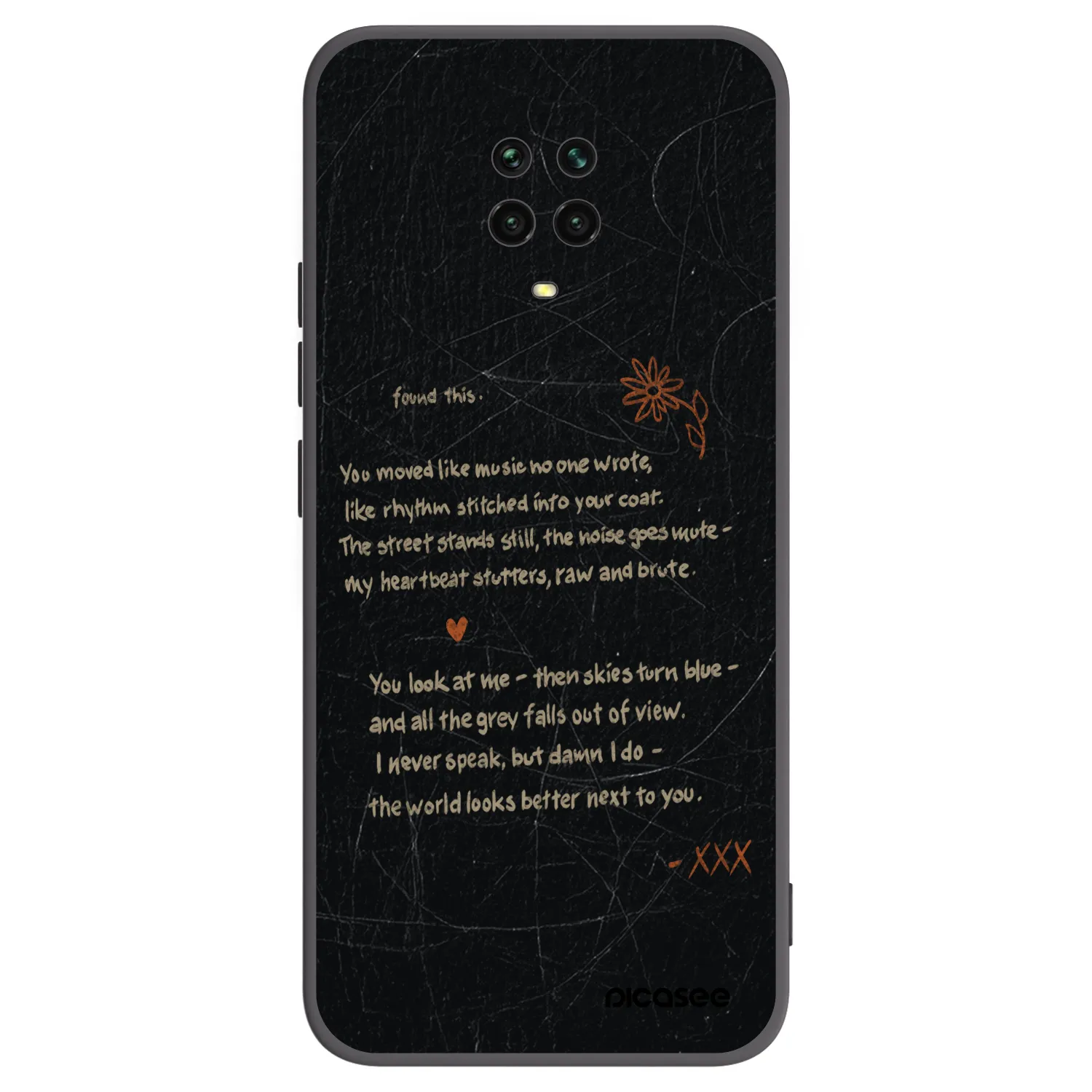 Picasee fekete szilikon tok az alábbi mobiltelefonokra Xiaomi Redmi Note 9S - POET