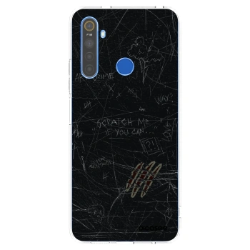 Picasee átlátszó szilikon tok az alábbi mobiltelefonokra Realme 5 - SCRATCH