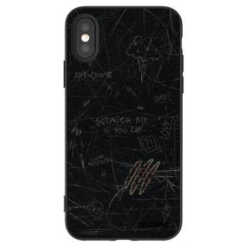Picasee fekete szilikon tok az alábbi mobiltelefonokra Apple iPhone X/XS - SCRATCH