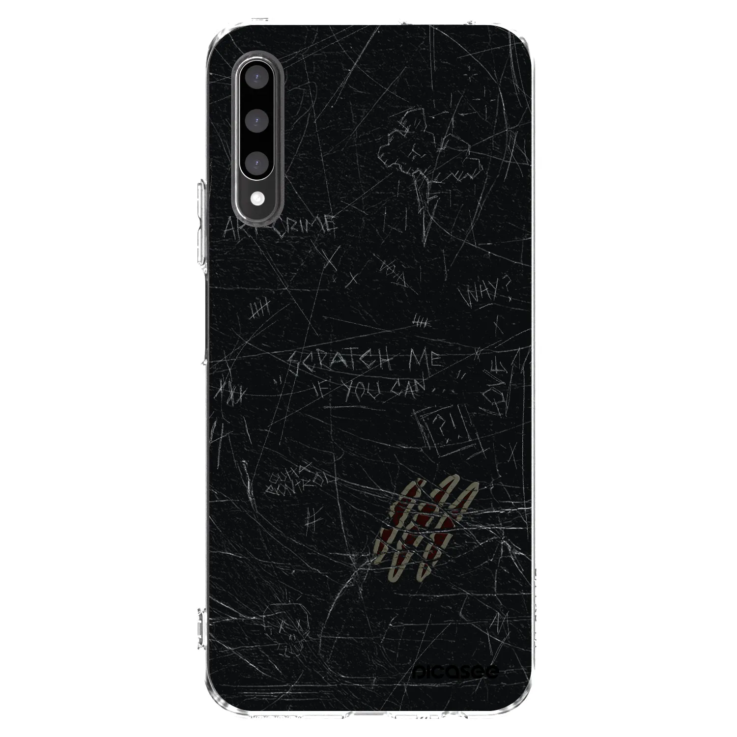 Picasee átlátszó szilikon tok az alábbi mobiltelefonokra Honor 9X Pro - SCRATCH