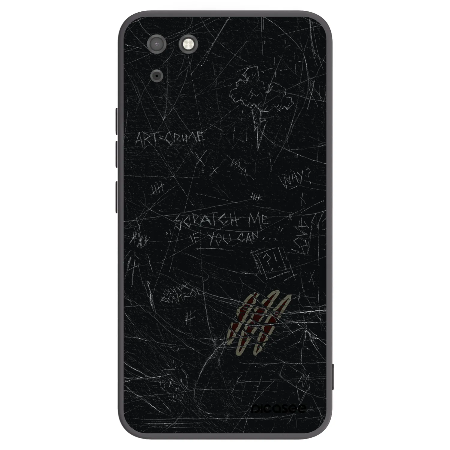 Picasee fekete szilikon tok az alábbi mobiltelefonokra Huawei Y5P - SCRATCH