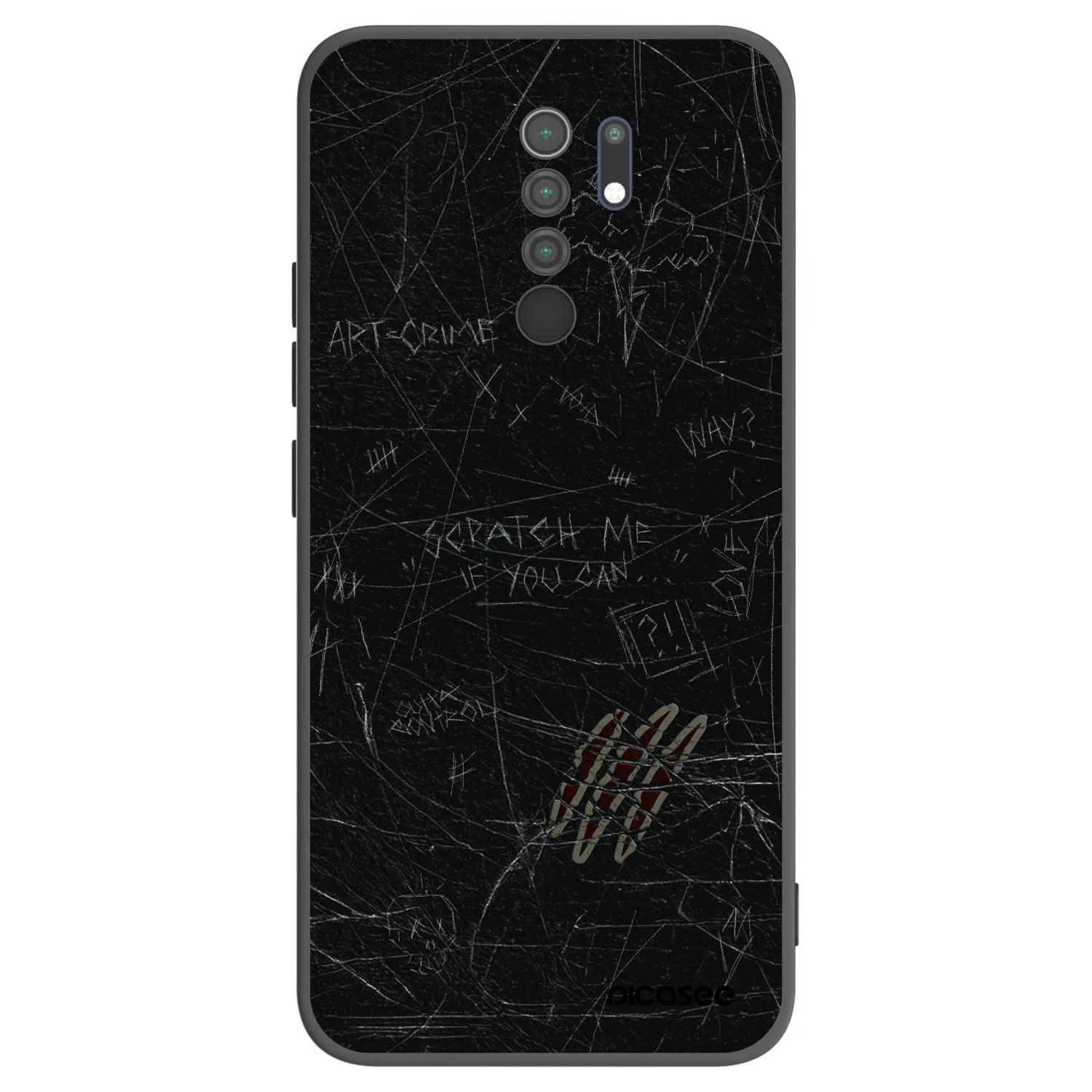 Picasee fekete szilikon tok az alábbi mobiltelefonokra Xiaomi Redmi 9 - SCRATCH
