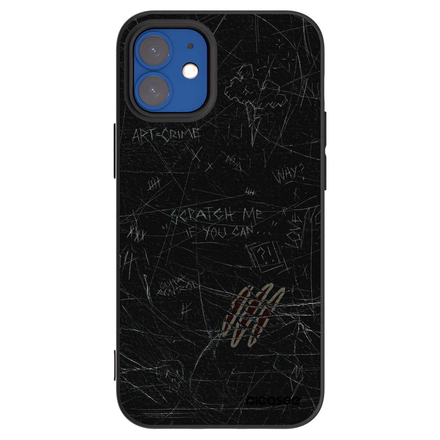 Picasee fekete szilikon tok az alábbi mobiltelefonokra Apple iPhone 12 mini - SCRATCH