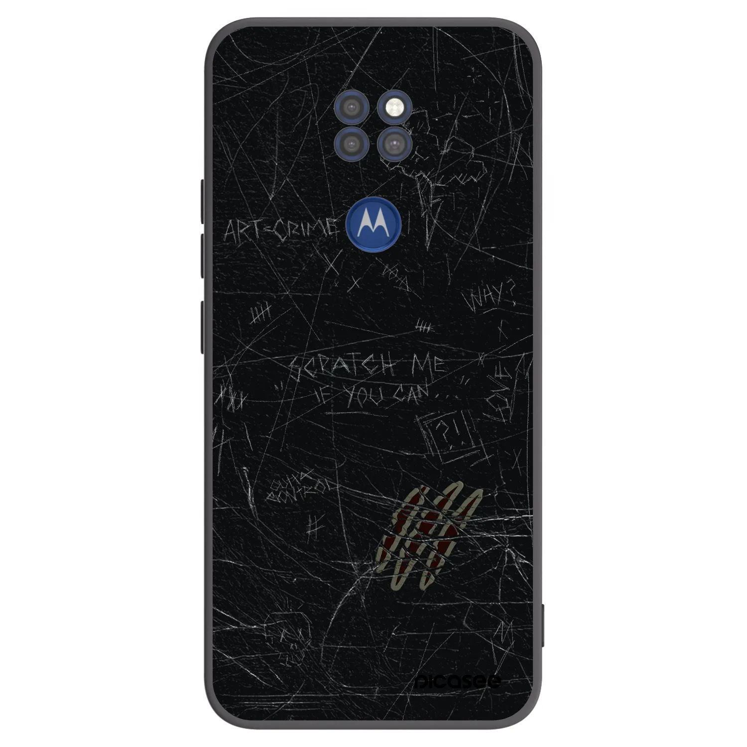 Picasee fekete szilikon tok az alábbi mobiltelefonokra Motorola Moto G9 Play - SCRATCH
