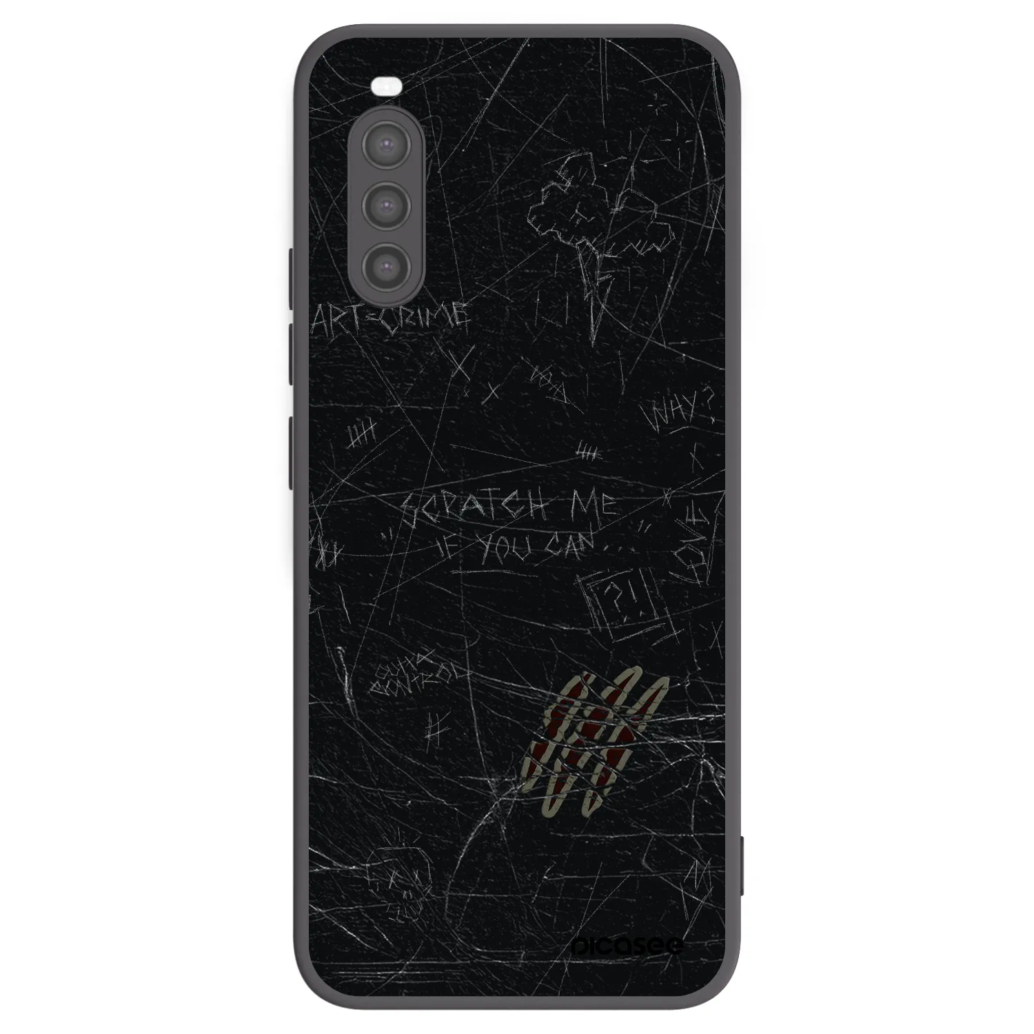 Picasee fekete szilikon tok az alábbi mobiltelefonokra Sony Xperia 10 II - SCRATCH