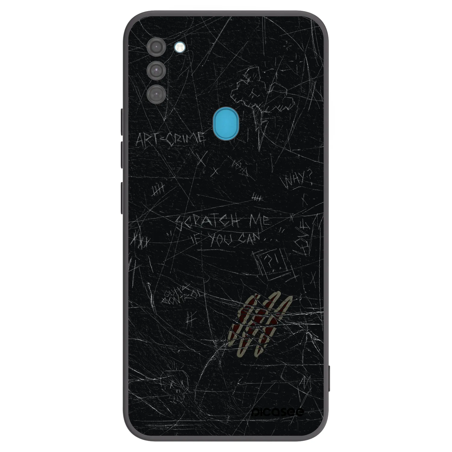 Picasee fekete szilikon tok az alábbi mobiltelefonokra Samsung Galaxy M11 - SCRATCH