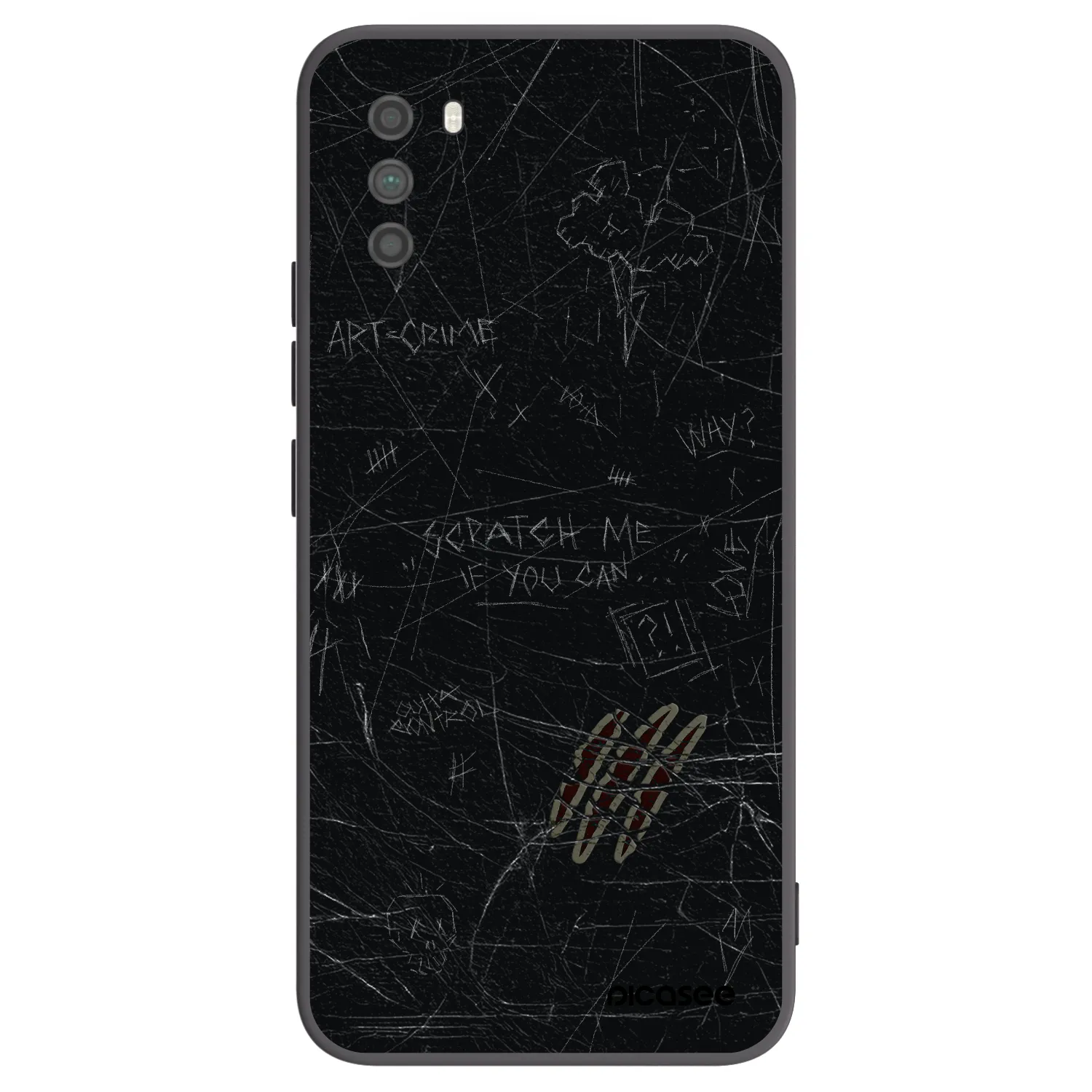 Picasee fekete szilikon tok az alábbi mobiltelefonokra Xiaomi Poco M3 - SCRATCH