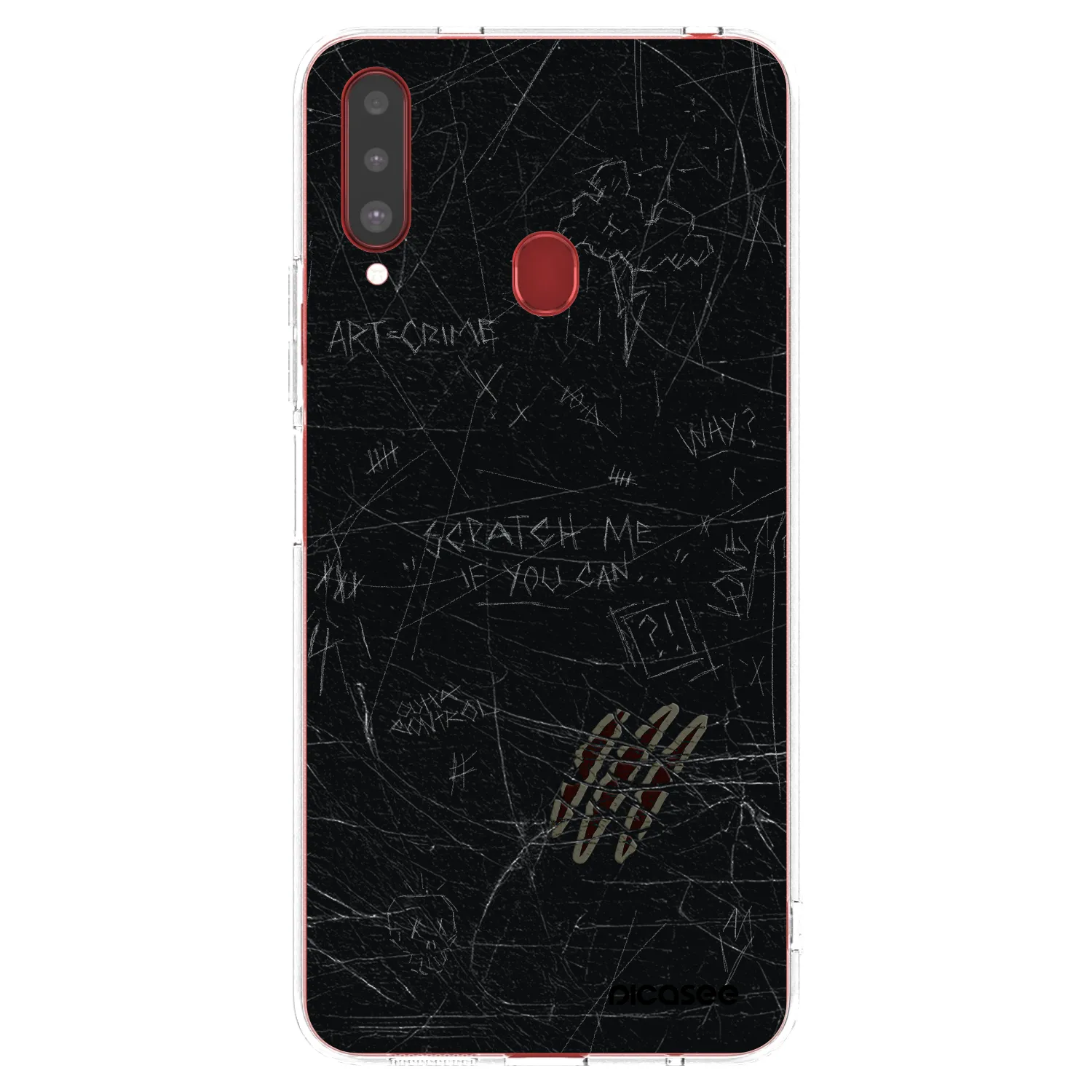 Picasee átlátszó szilikon tok az alábbi mobiltelefonokra Samsung Galaxy A20s - SCRATCH