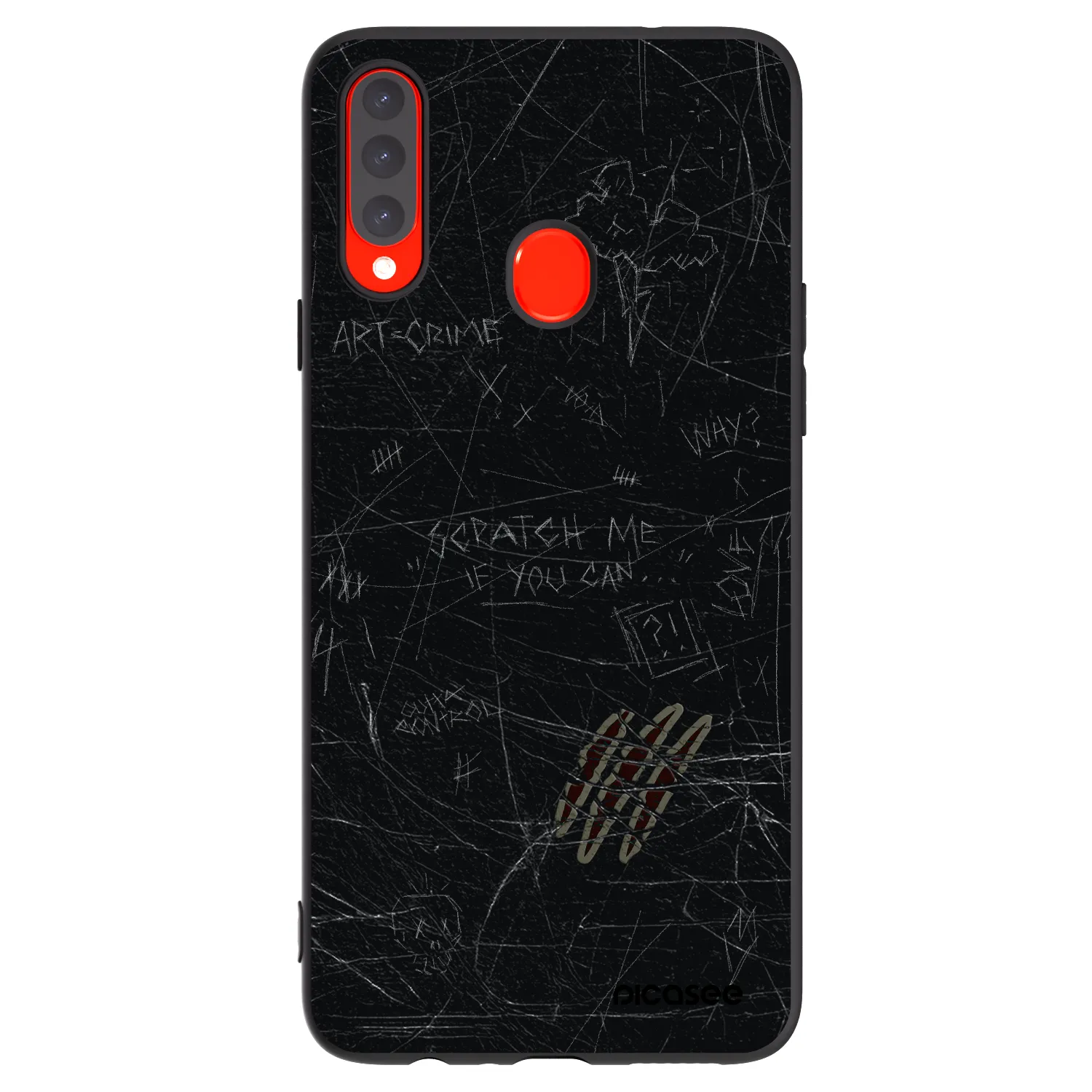 Picasee fekete szilikon tok az alábbi mobiltelefonokra Samsung Galaxy A20s - SCRATCH