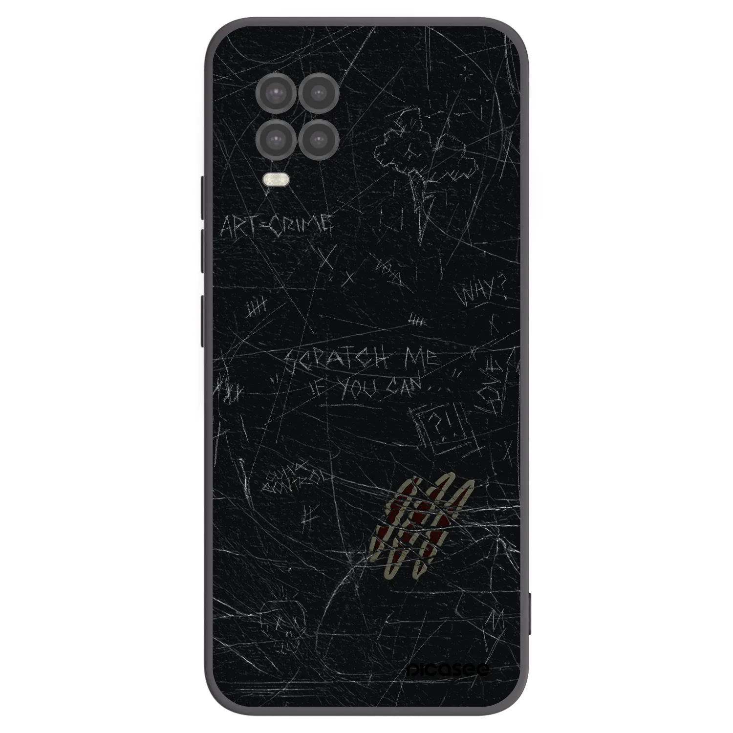 Picasee fekete szilikon tok az alábbi mobiltelefonokra Xiaomi Mi 10 Lite - SCRATCH