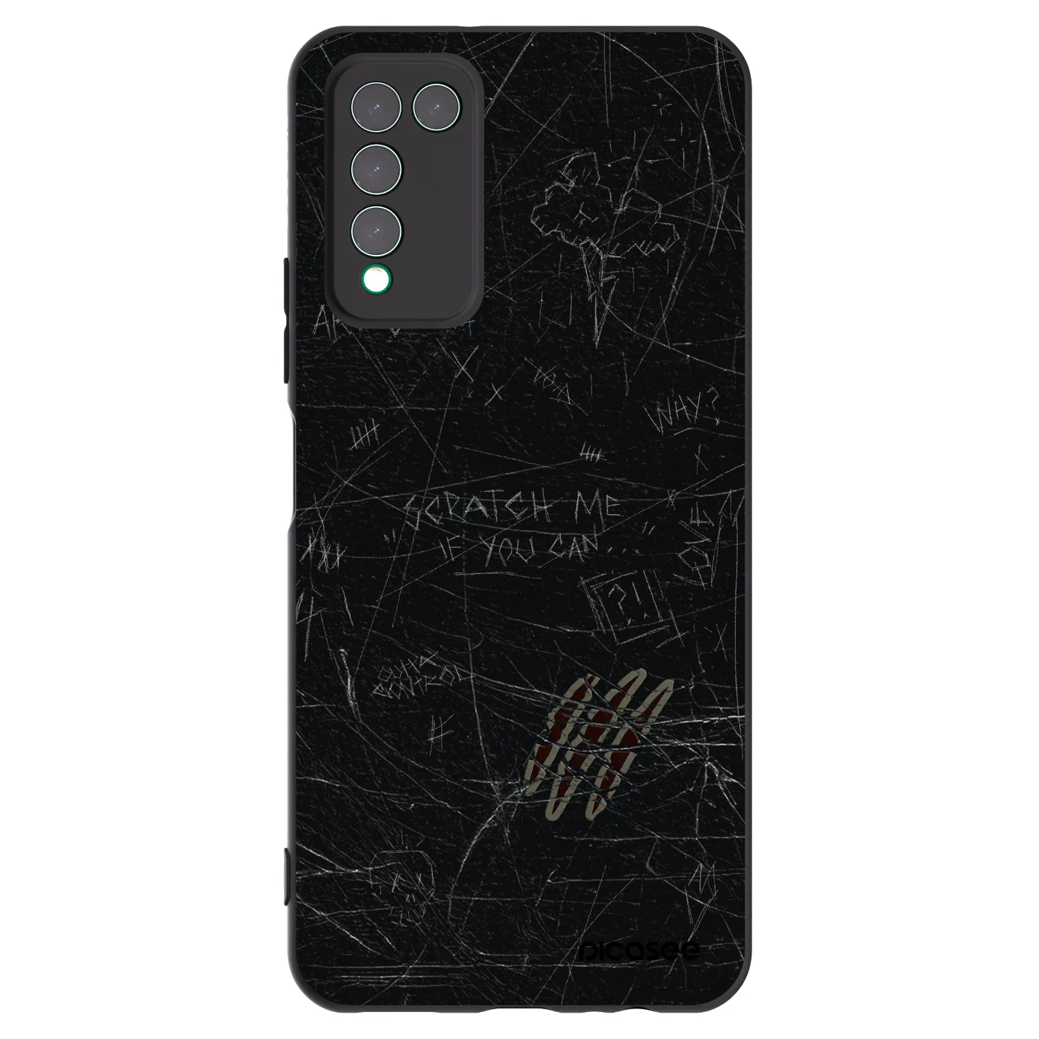 Picasee fekete szilikon tok az alábbi mobiltelefonokra Honor 10X Lite - SCRATCH
