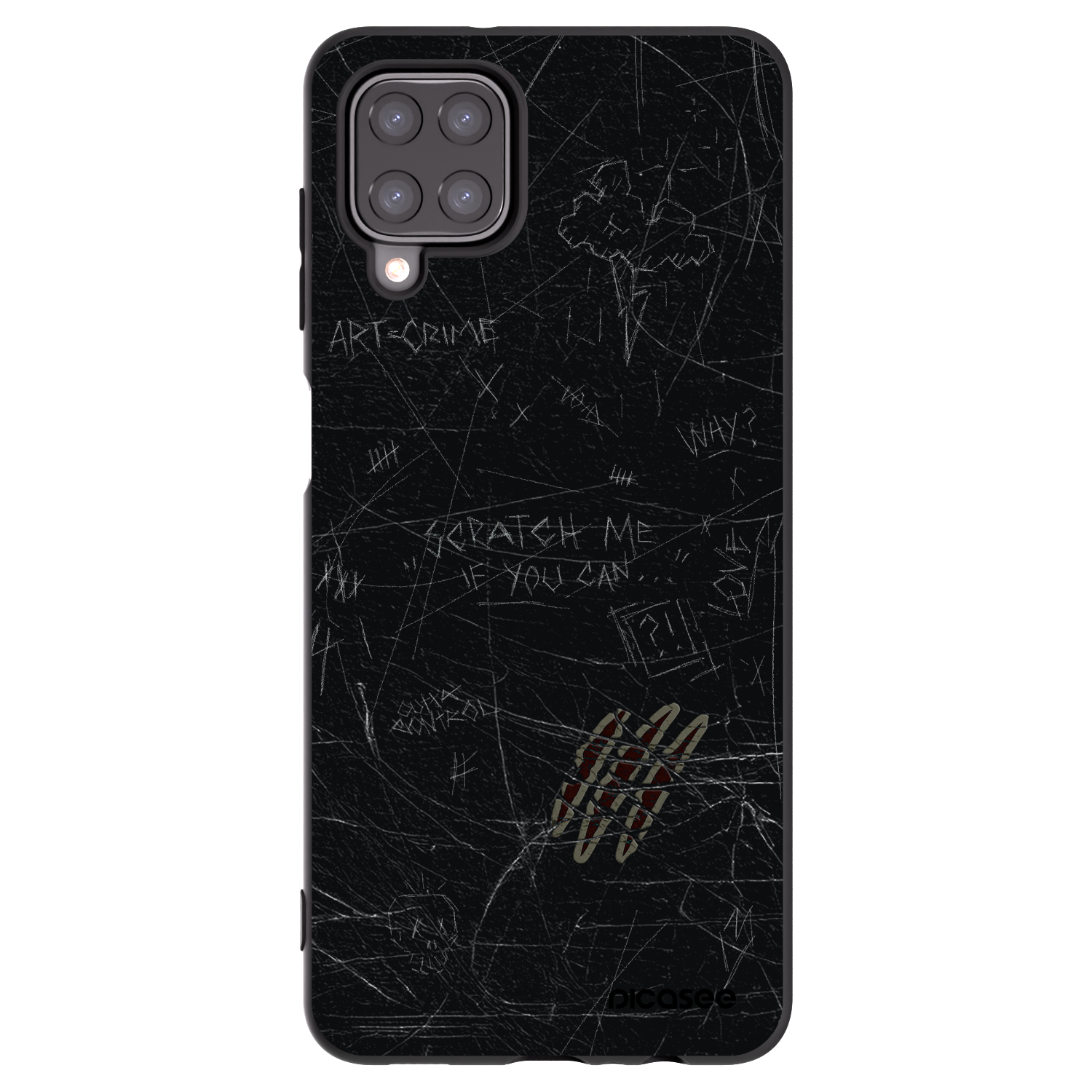 Picasee fekete szilikon tok az alábbi mobiltelefonokra Samsung Galaxy A12 A125F - SCRATCH