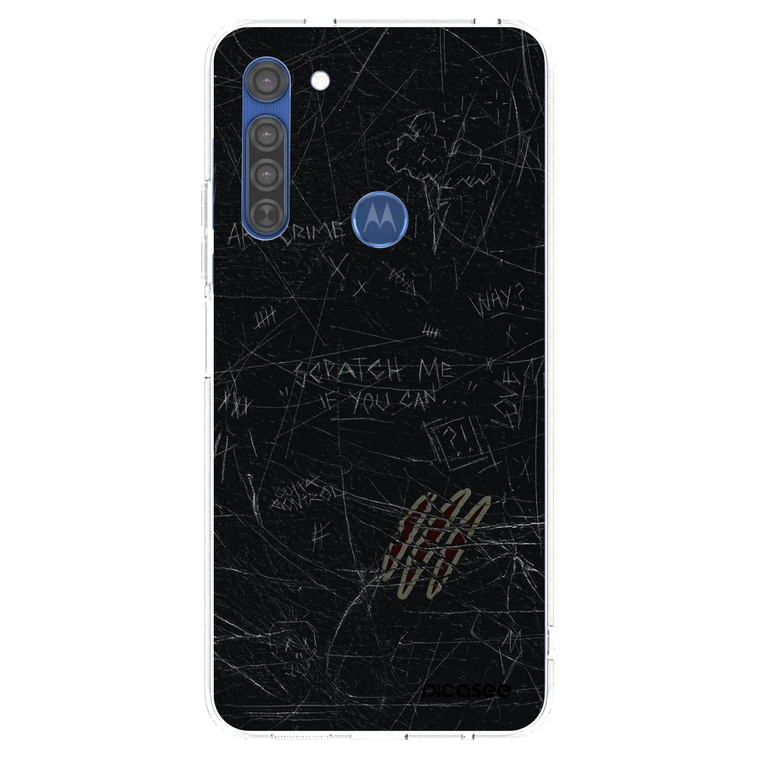 Picasee átlátszó szilikon tok az alábbi mobiltelefonokra Motorola Moto G8 - SCRATCH