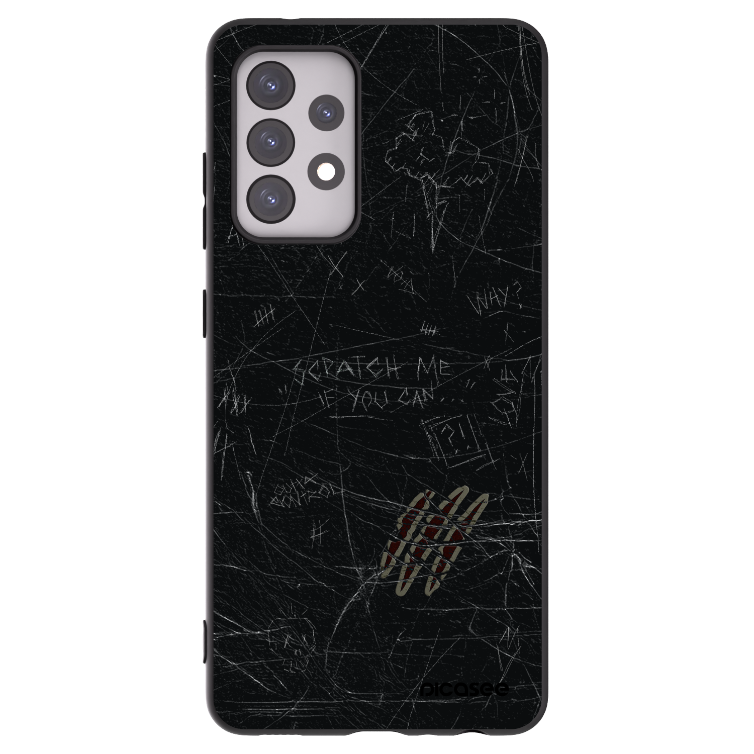 Picasee fekete szilikon tok az alábbi mobiltelefonokra Samsung Galaxy A52 5G A525F - SCRATCH