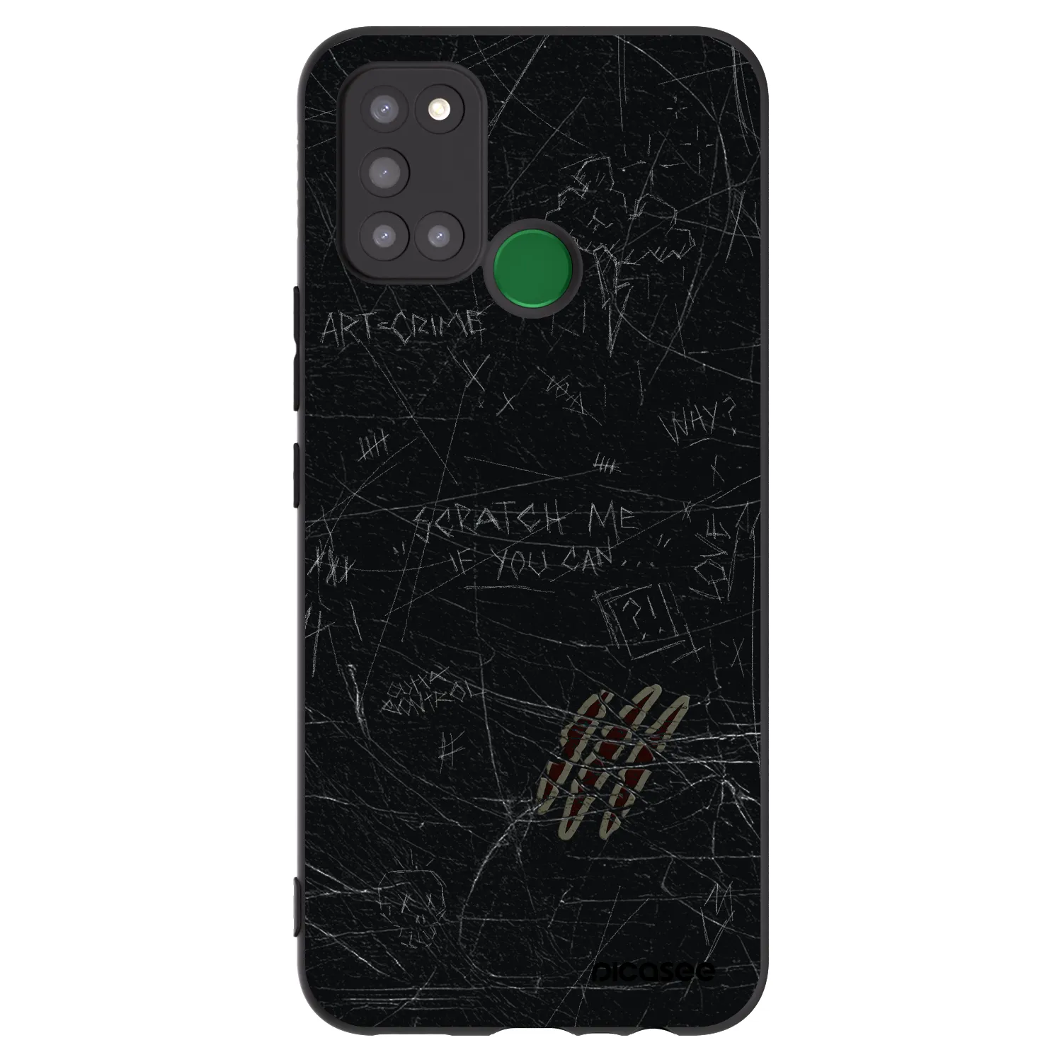 Picasee fekete szilikon tok az alábbi mobiltelefonokra Realme 7i - SCRATCH