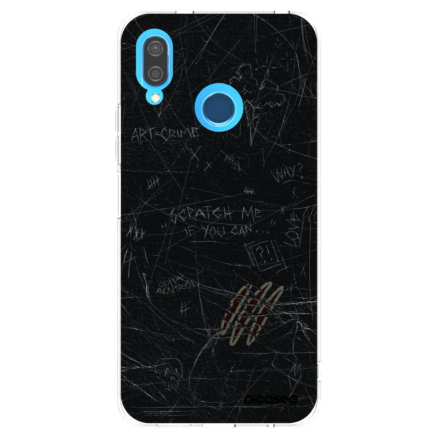 Picasee átlátszó szilikon tok az alábbi mobiltelefonokra Huawei P20 Lite - SCRATCH