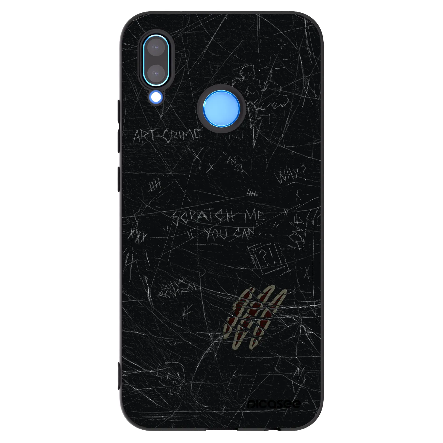 Picasee fekete szilikon tok az alábbi mobiltelefonokra Huawei P20 Lite - SCRATCH