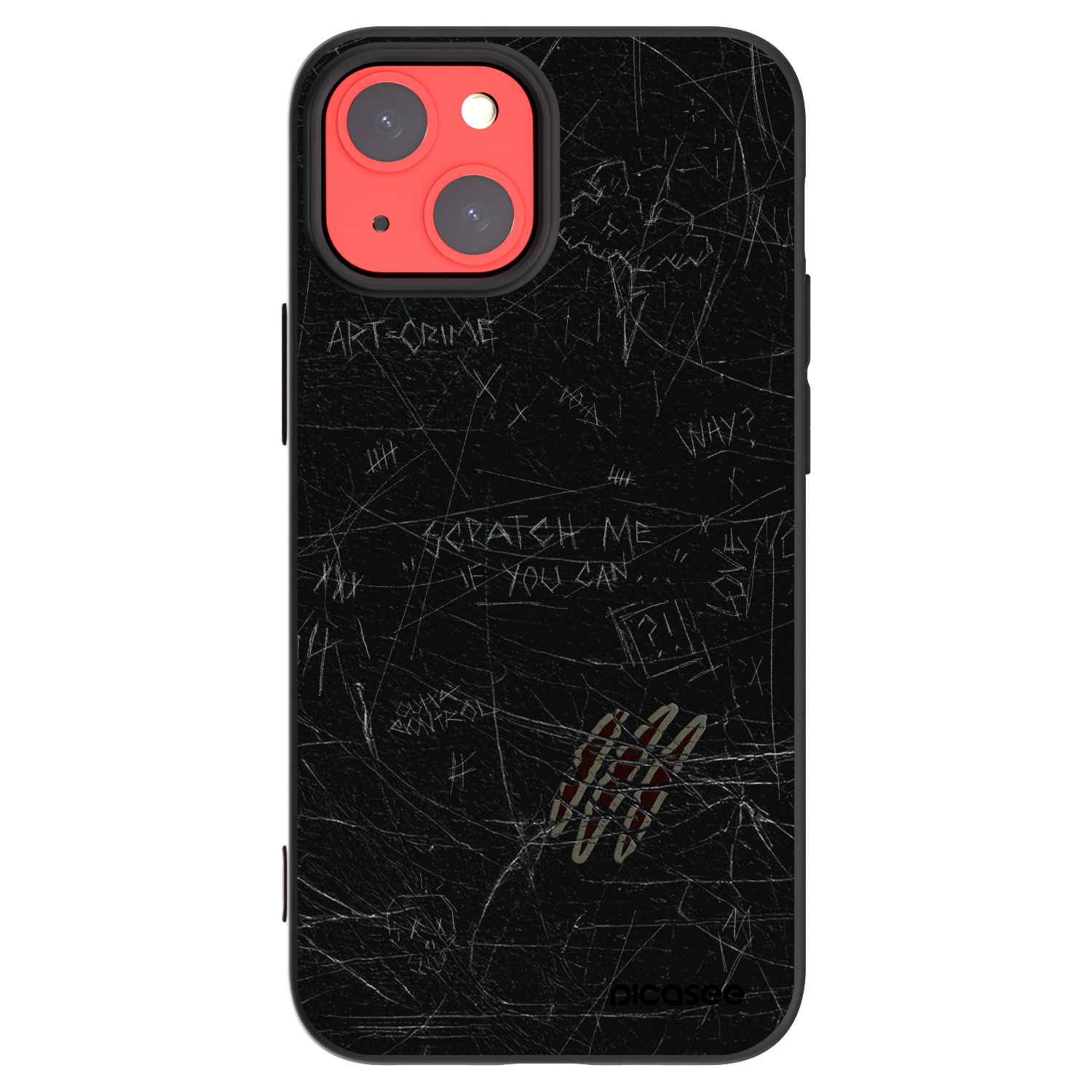 Picasee fekete szilikon tok az alábbi mobiltelefonokra Apple iPhone 13 mini - SCRATCH