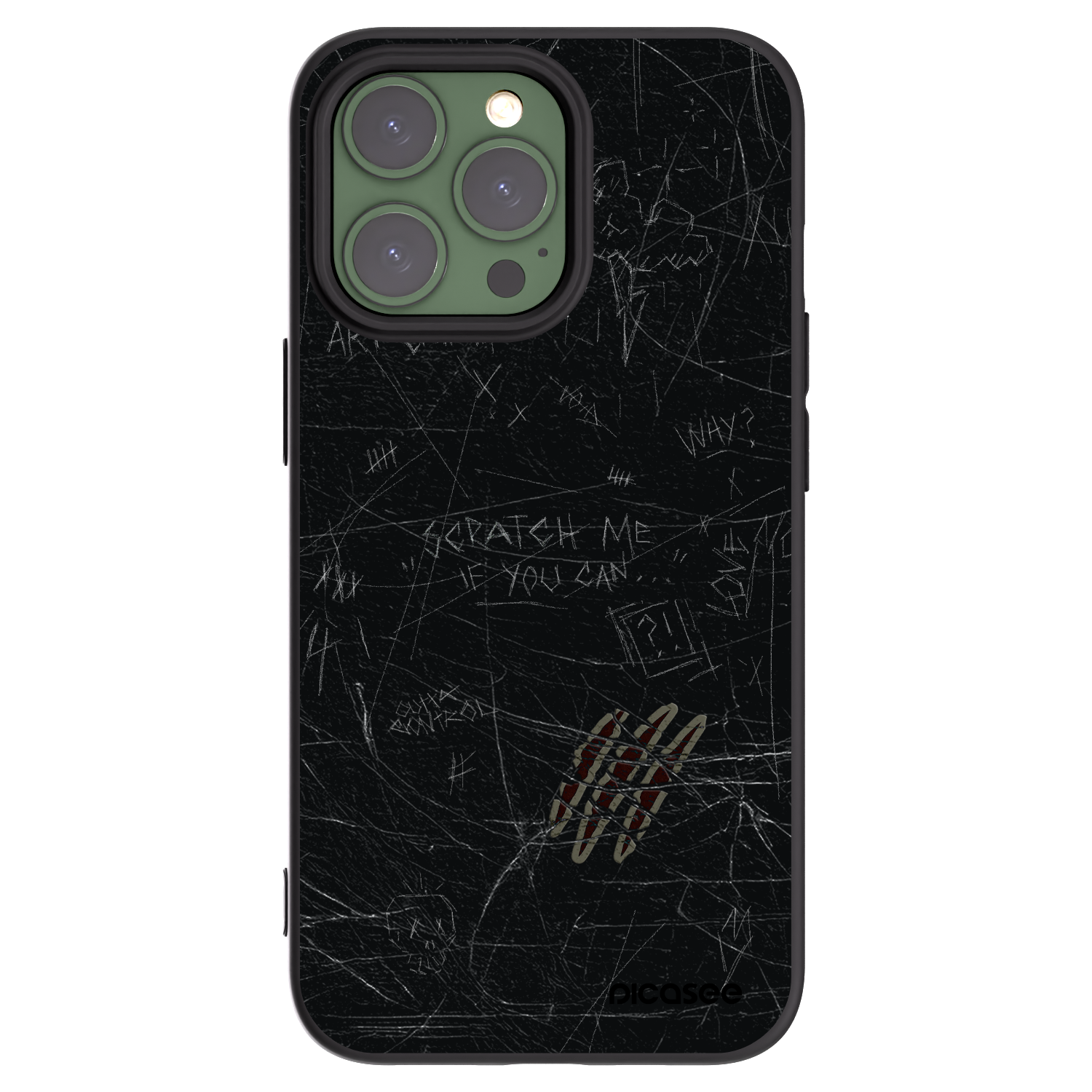 Picasee fekete szilikon tok az alábbi mobiltelefonokra Apple iPhone 13 Pro - SCRATCH