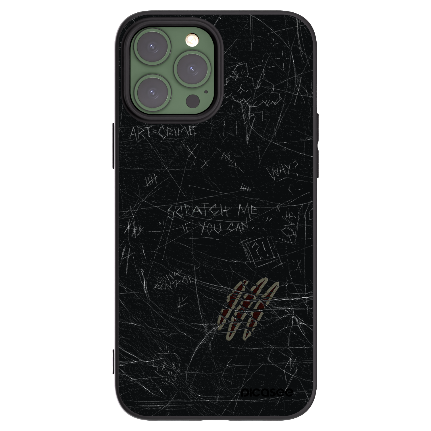 Picasee fekete szilikon tok az alábbi mobiltelefonokra Apple iPhone 13 Pro Max - SCRATCH