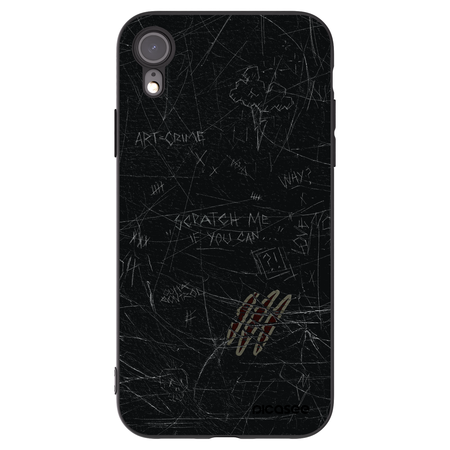 Picasee fekete szilikon tok az alábbi mobiltelefonokra Apple iPhone XR - SCRATCH