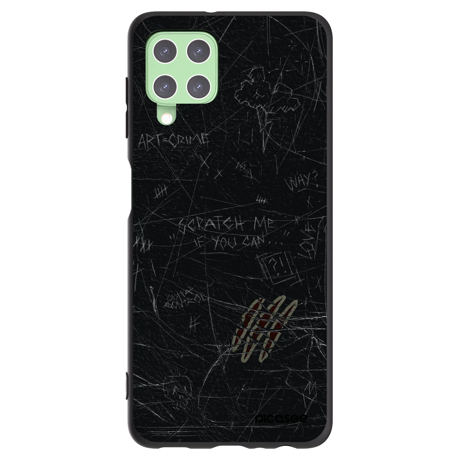 Picasee fekete szilikon tok az alábbi mobiltelefonokra Samsung Galaxy A22 A225F 4G - SCRATCH