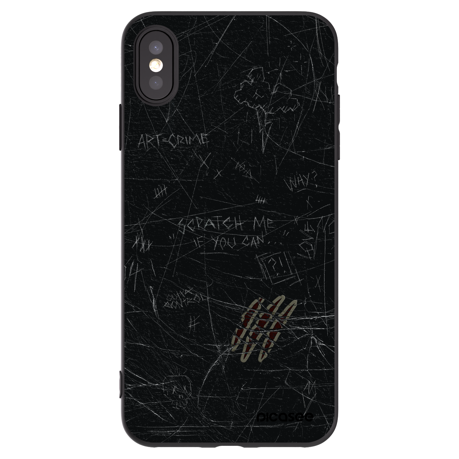 Picasee fekete szilikon tok az alábbi mobiltelefonokra Apple iPhone XS Max - SCRATCH