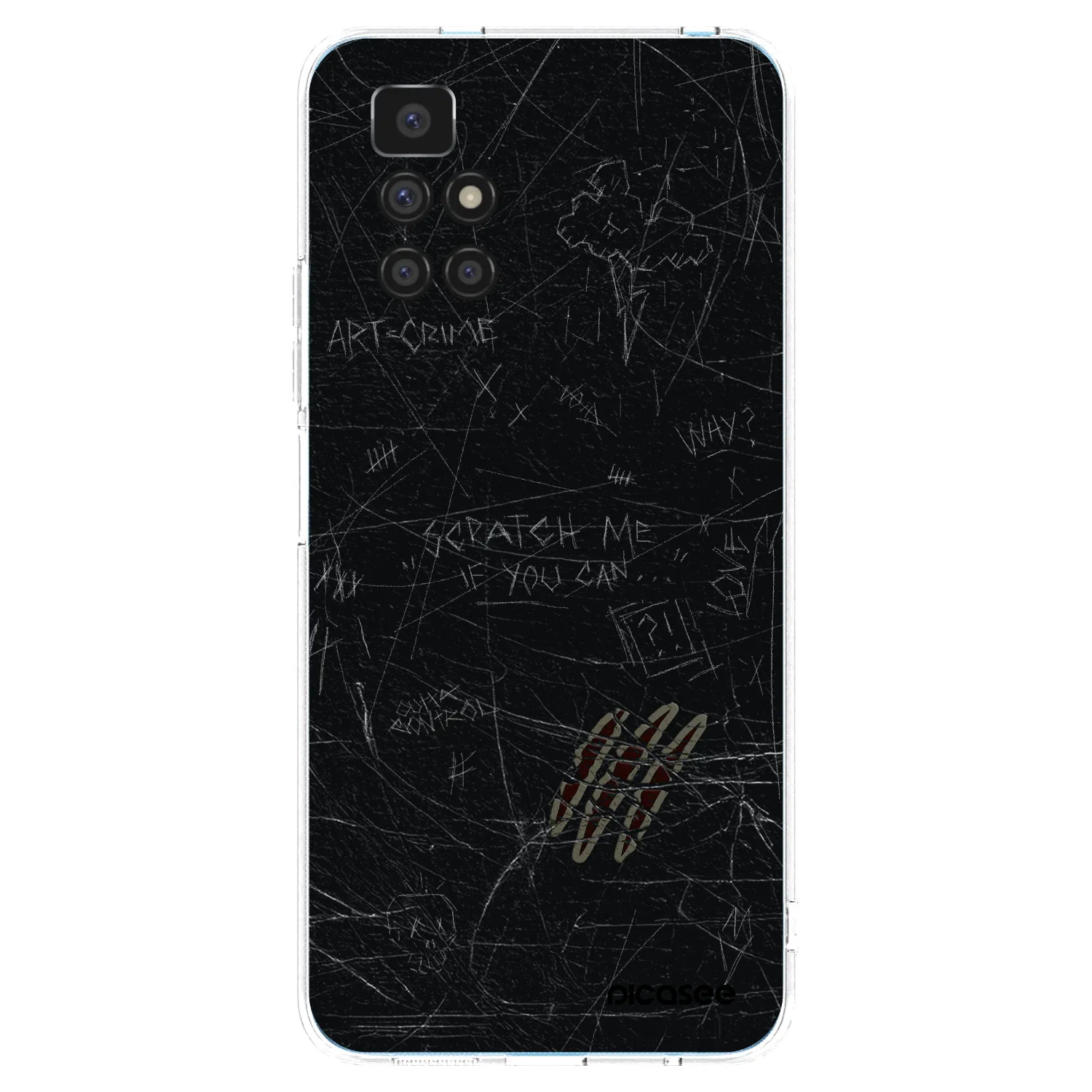 Picasee átlátszó szilikon tok az alábbi mobiltelefonokra Xiaomi Redmi 10 - SCRATCH