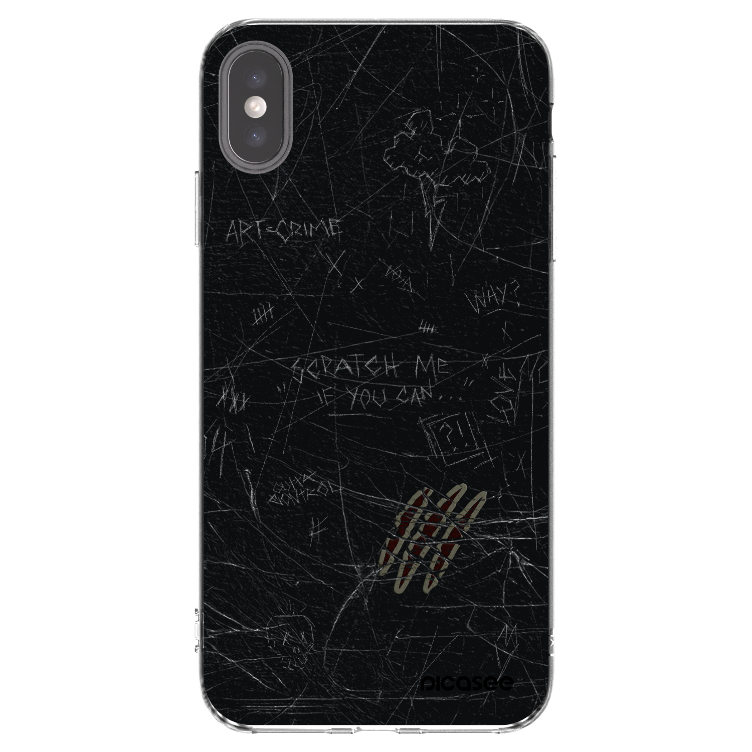 Picasee átlátszó szilikon tok az alábbi mobiltelefonokra Apple iPhone XS Max - SCRATCH