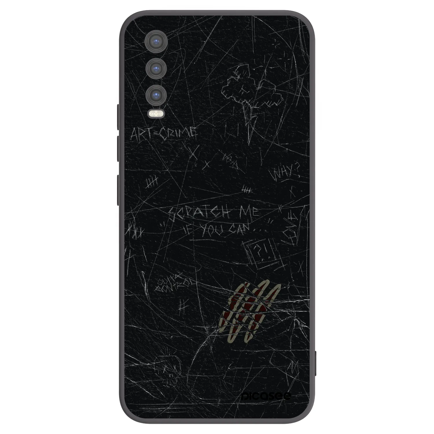 Picasee fekete szilikon tok az alábbi mobiltelefonokra Vivo Y20s - SCRATCH