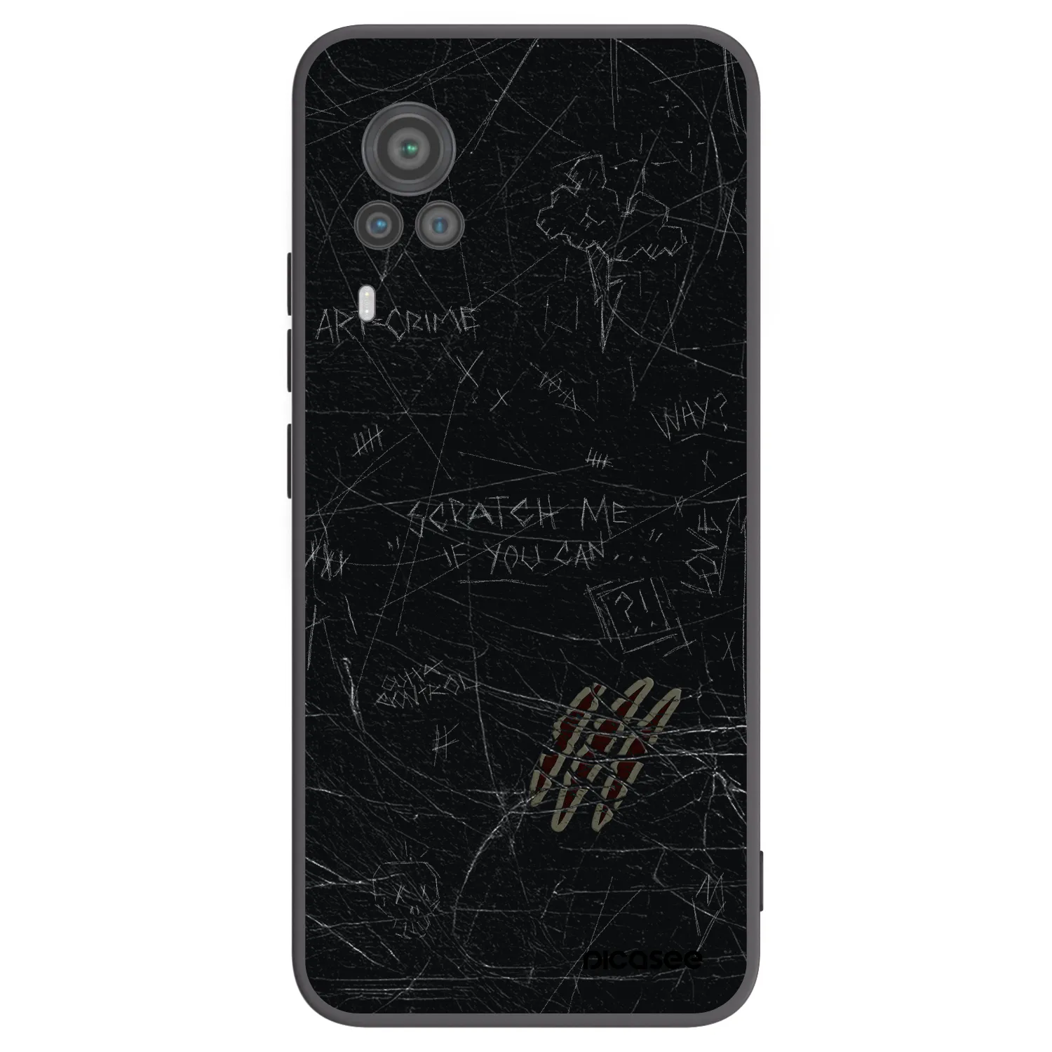 Picasee fekete szilikon tok az alábbi mobiltelefonokra Vivo X60 Pro 5G - SCRATCH
