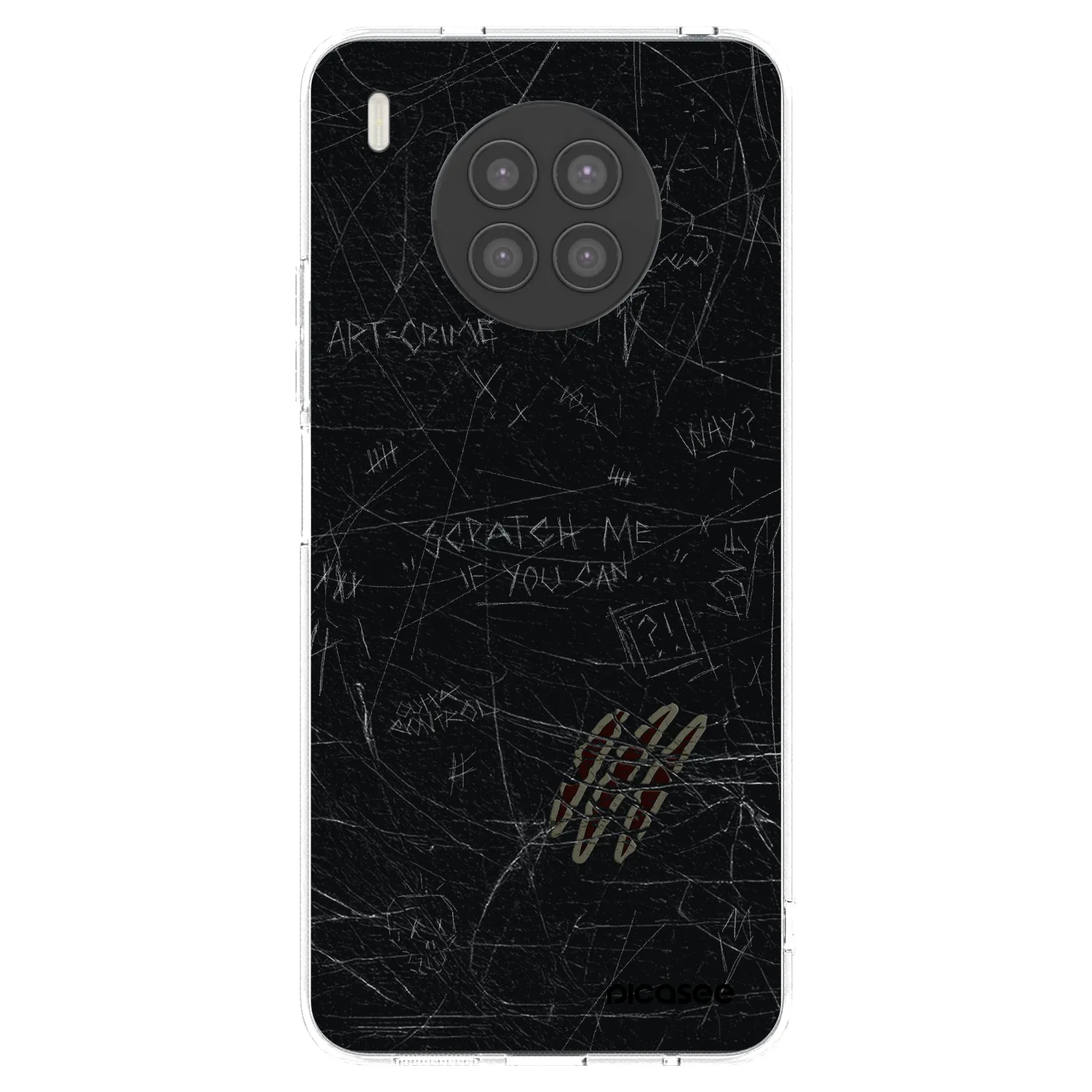 Picasee átlátszó szilikon tok az alábbi mobiltelefonokra Huawei Nova 8i - SCRATCH