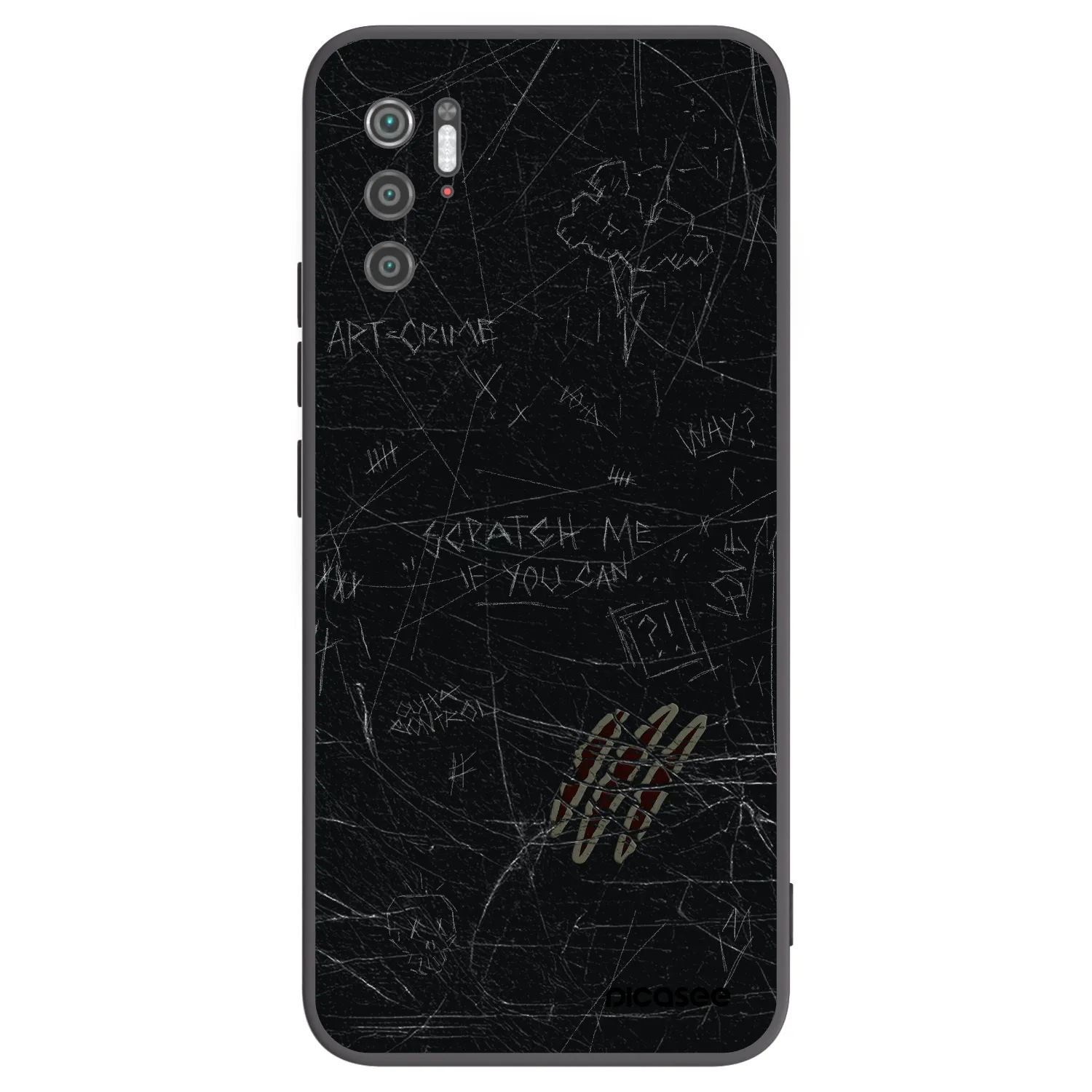 Picasee fekete szilikon tok az alábbi mobiltelefonokra Xiaomi Poco M3 Pro 5G - SCRATCH