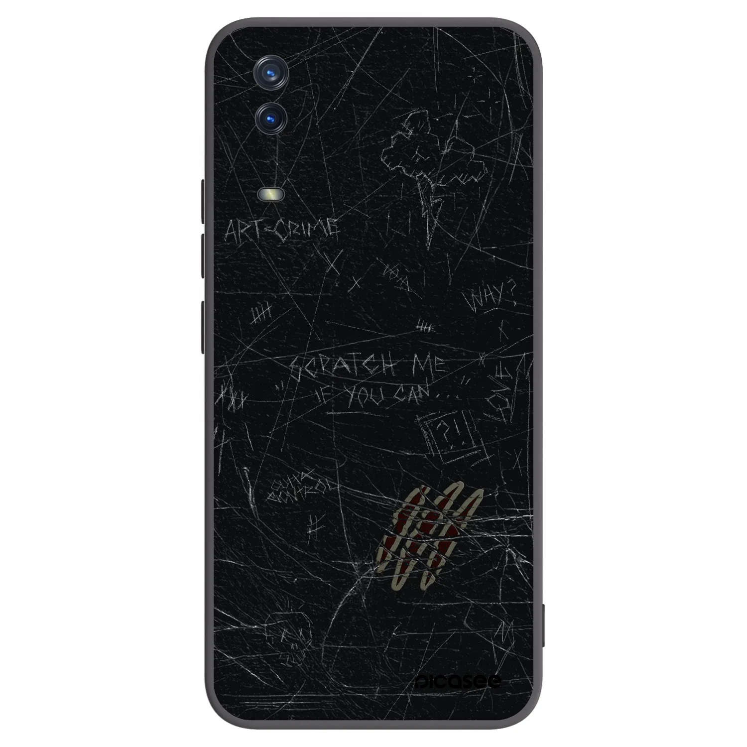 Picasee fekete szilikon tok az alábbi mobiltelefonokra Vivo Y11s - SCRATCH