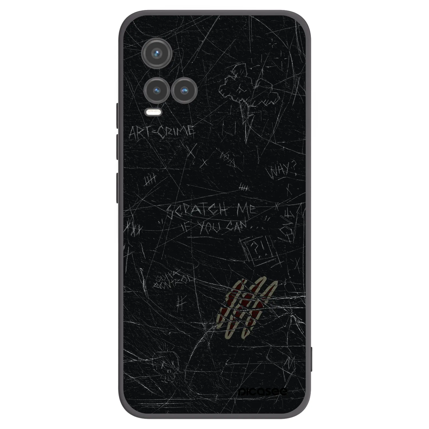 Picasee fekete szilikon tok az alábbi mobiltelefonokra Vivo Y33s - SCRATCH