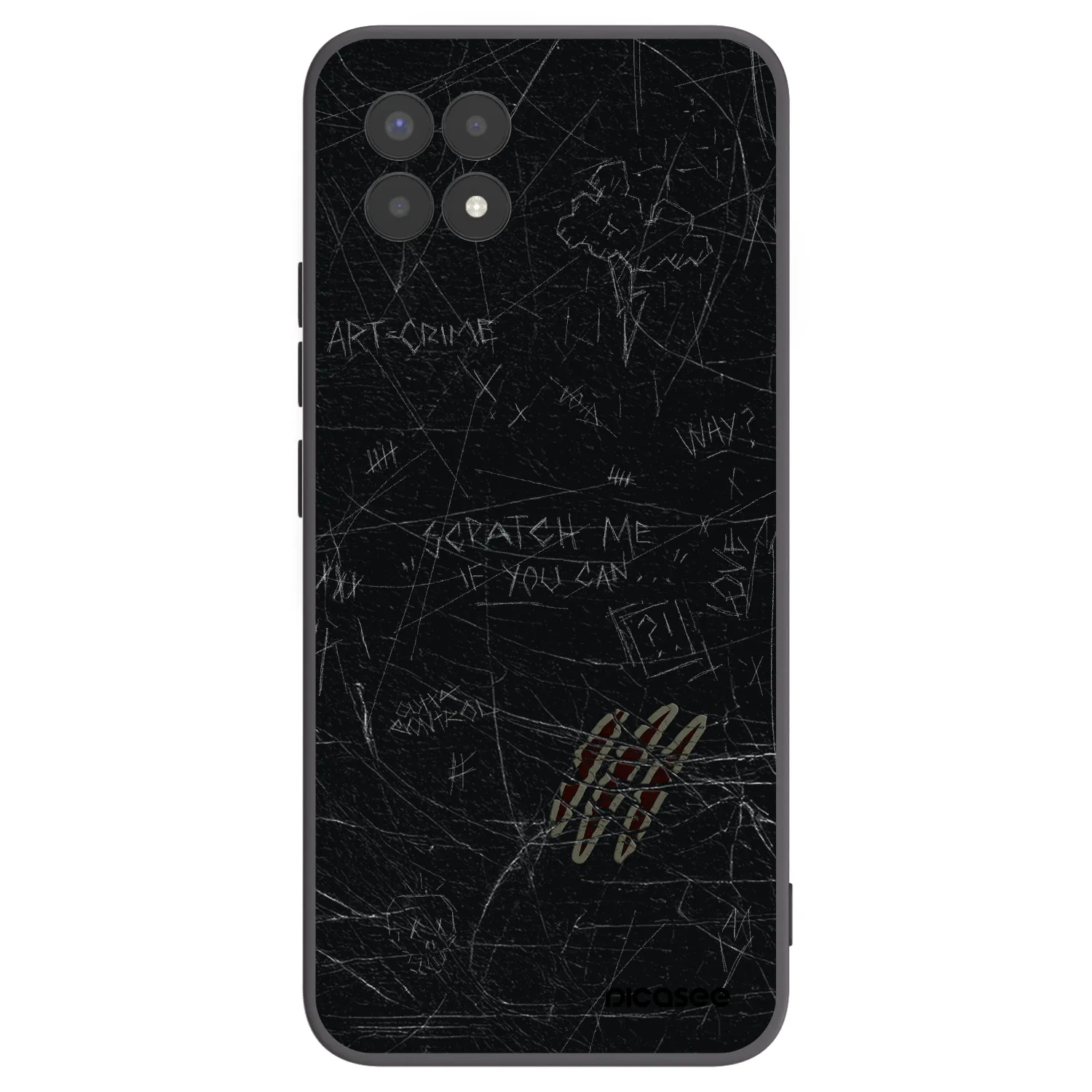Picasee fekete szilikon tok az alábbi mobiltelefonokra Realme 8i - SCRATCH