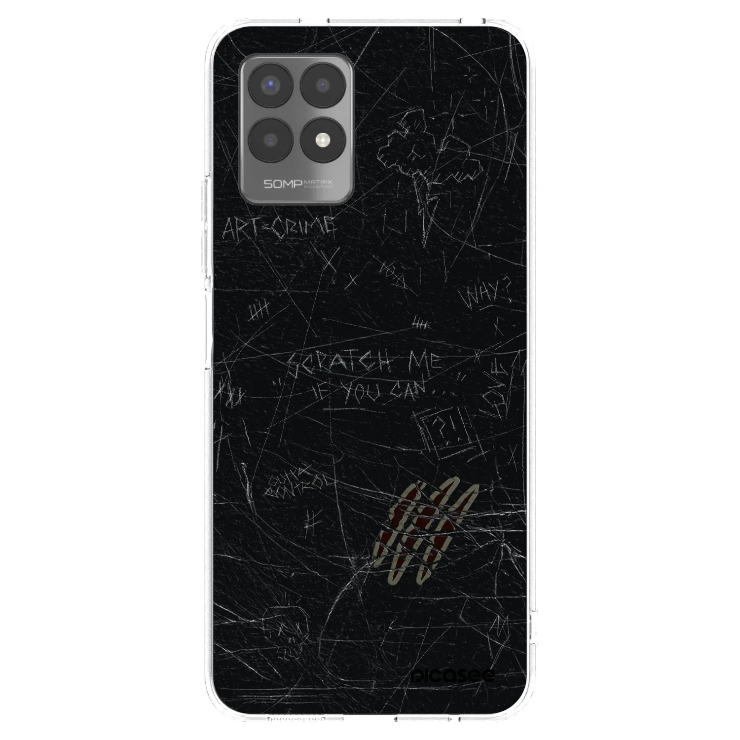 Picasee átlátszó szilikon tok az alábbi mobiltelefonokra Realme 8i - SCRATCH